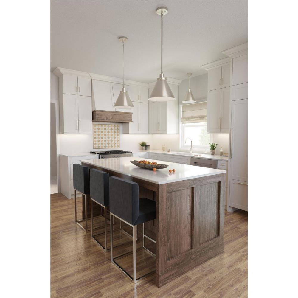 Progress Lighting Hinton 1-Light Pendant Brushed Nickel Steel Industrial Shade