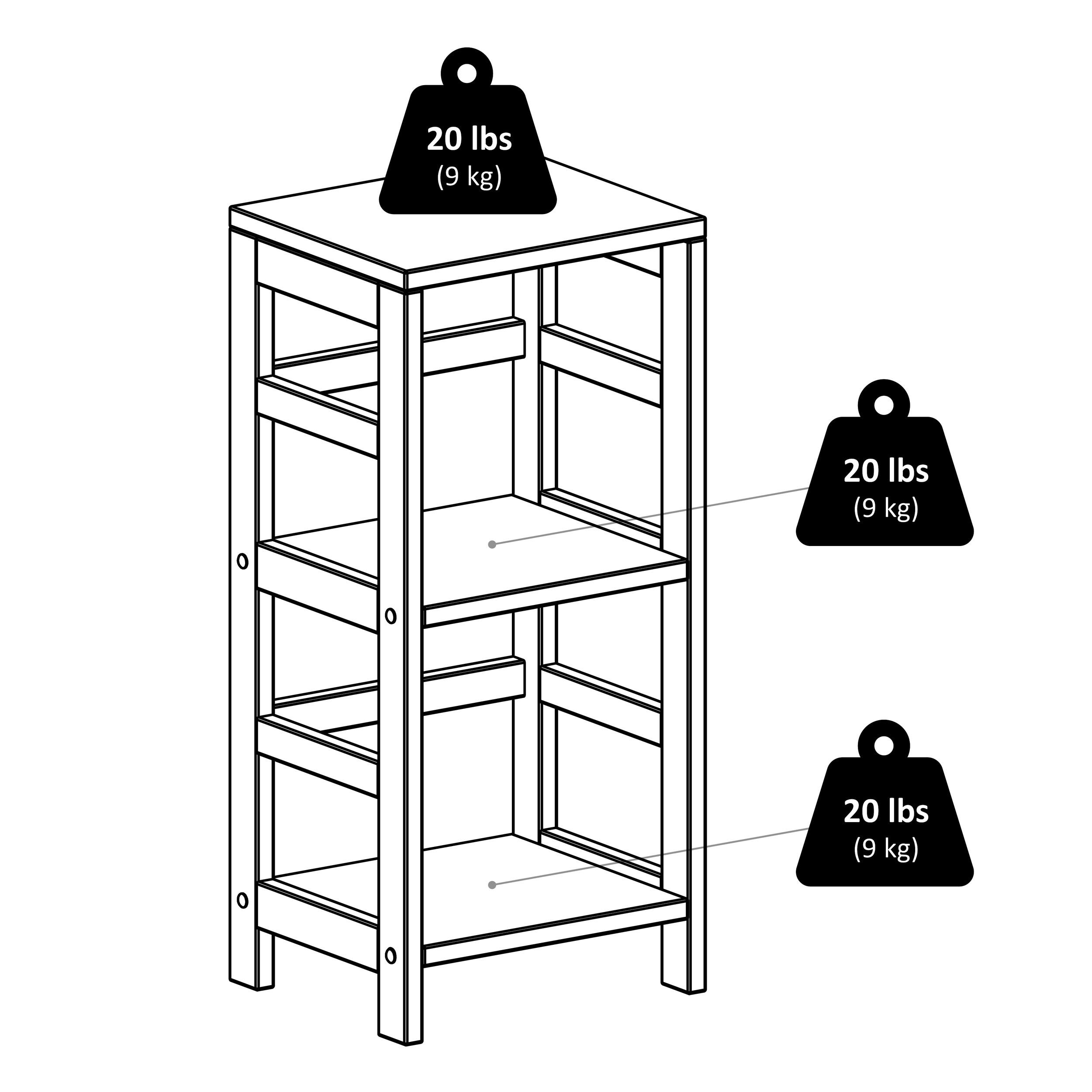 29.21" 2 Tier Leo Shelf Storage or Bookshelf Narrow Espresso Finish - Winsome: Mid-Century Modern, Wood Composite, Metal Hardware