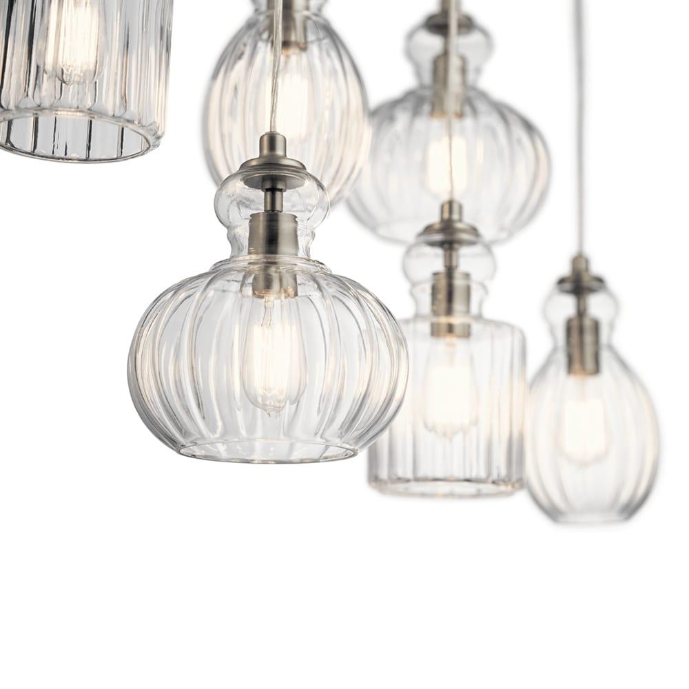 Kichler Lighting Riviera 6 - Light Island Pendant Light in  Brushed Nickel