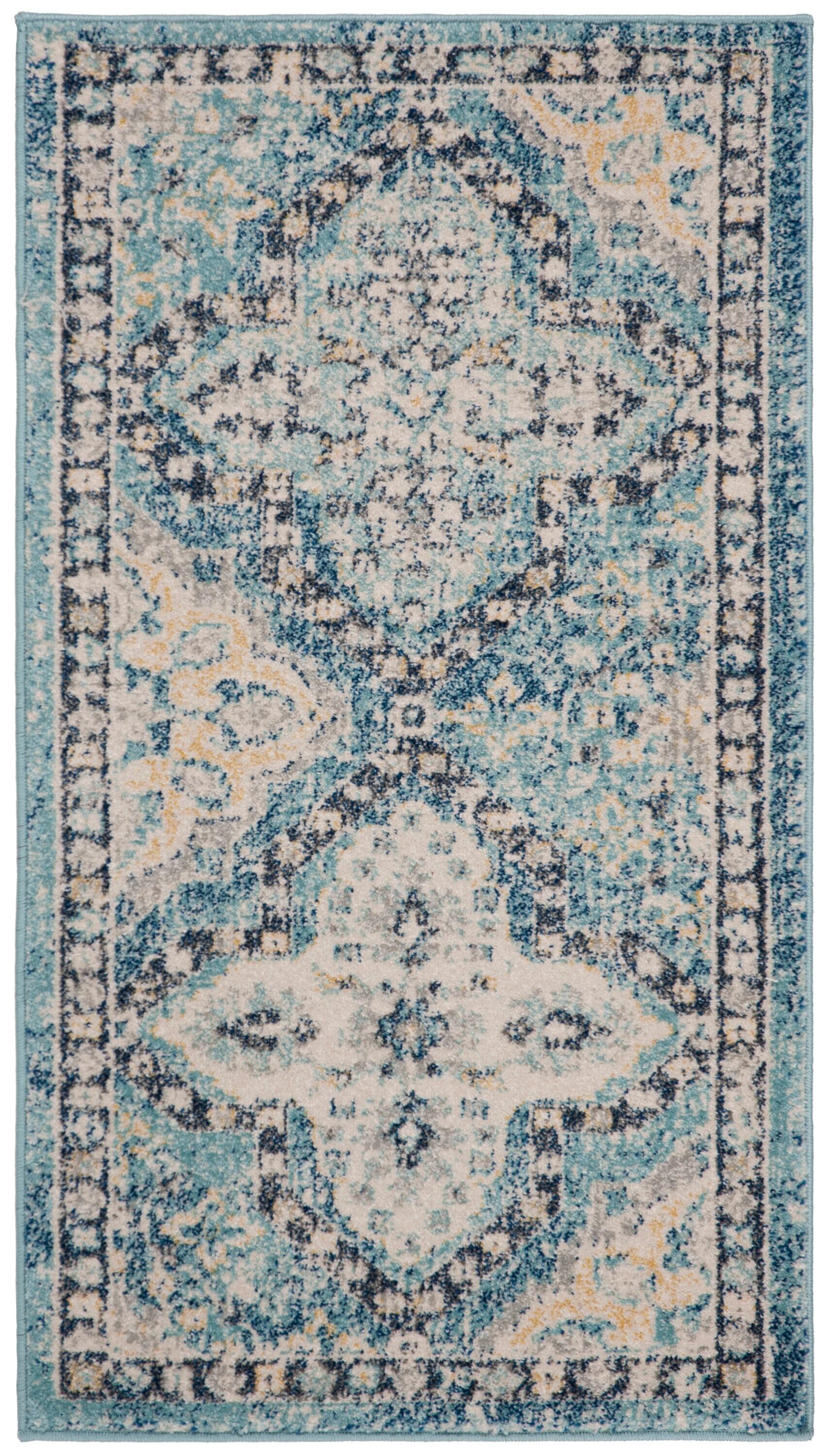 Evoke EVK274 Power Loomed Indoor Accent Rug - Light Blue/Ivory - 2'2"x4' - Safavieh