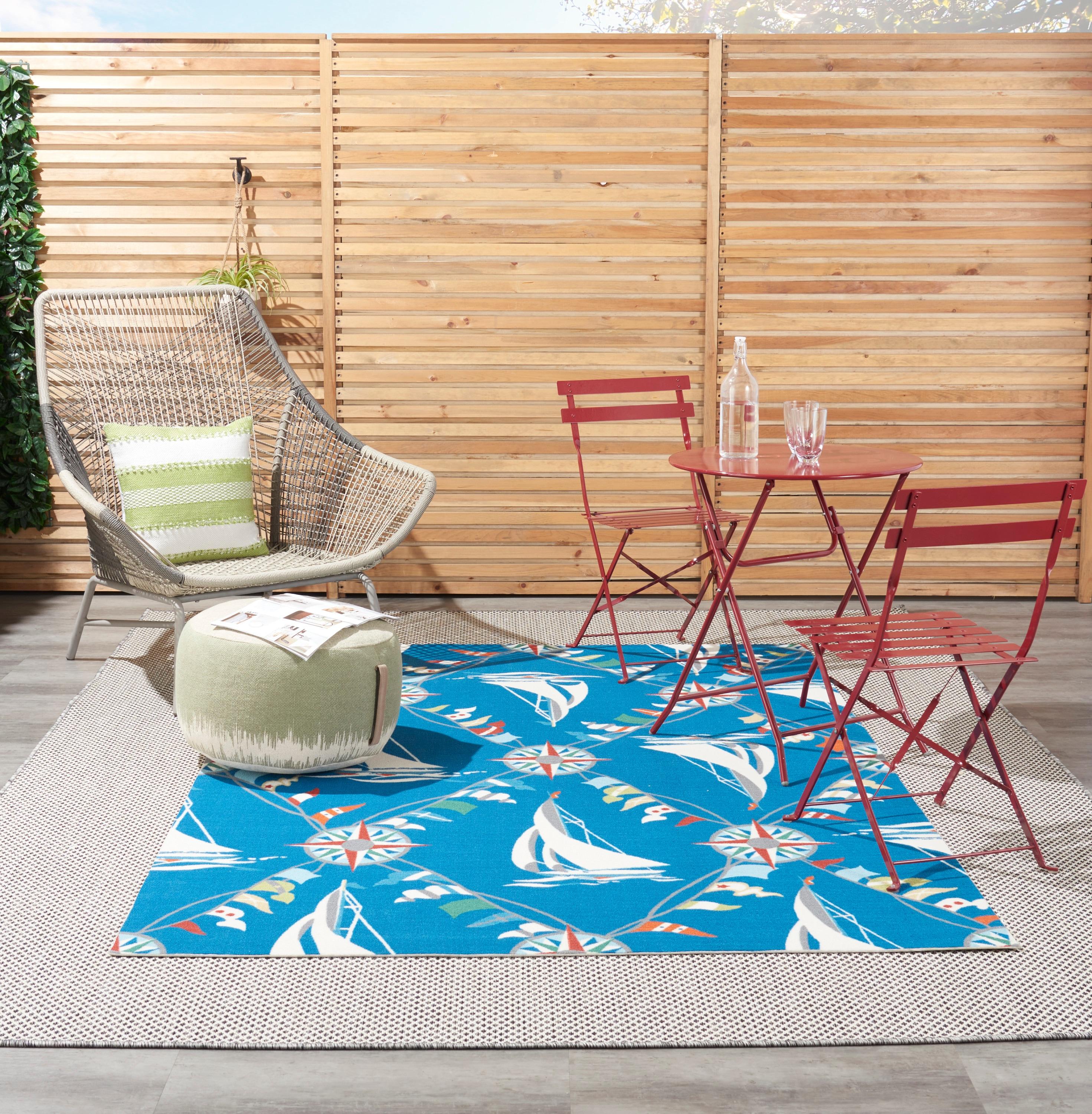 Navy Outdoor Area Rug