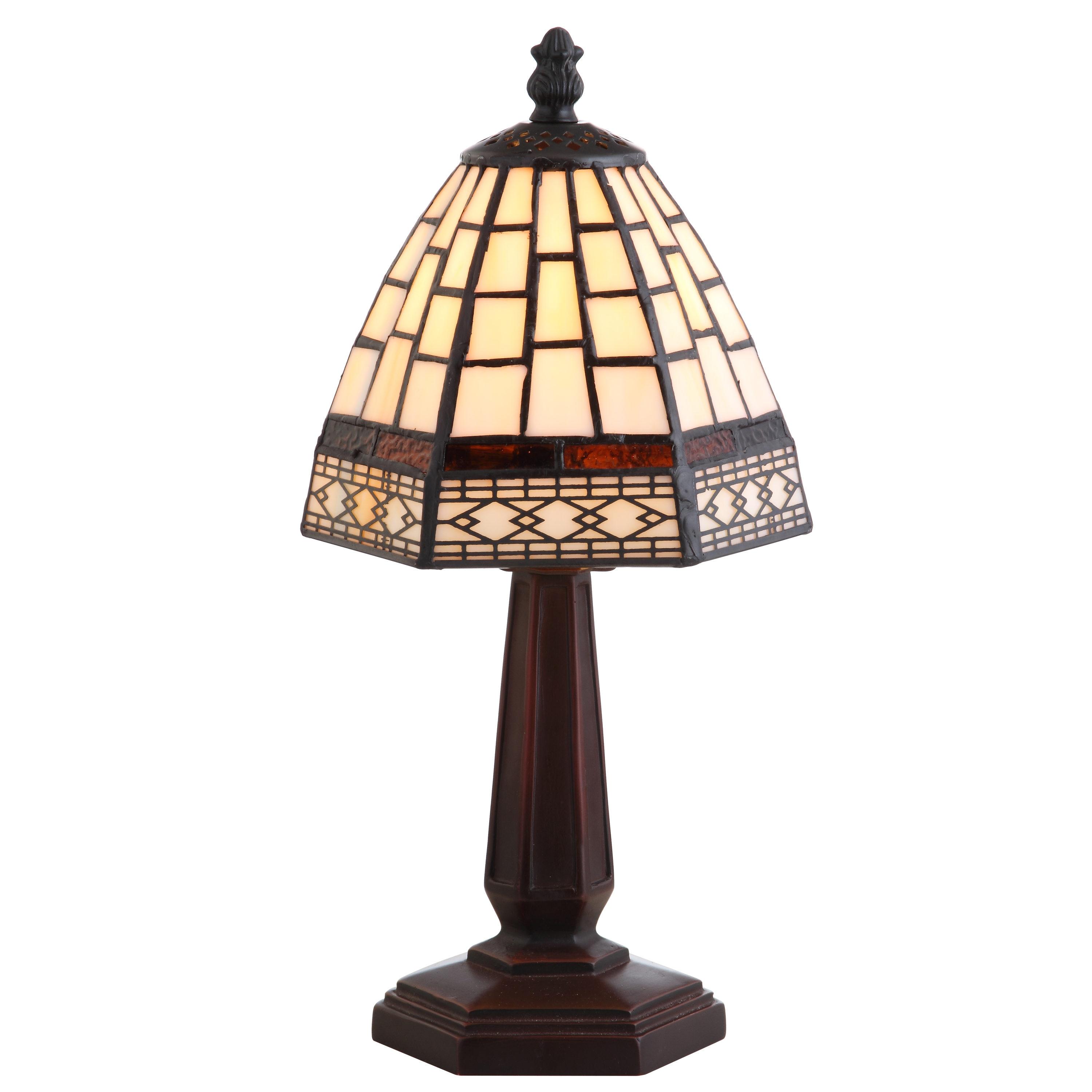 JONATHAN Y JYL8016A Carter Tiffany-Style 12" LED Table Lamp, Traditional, Classic, Cottage, Vintage for living room, dinning room, bedroom, office Bulb Included, Ivory/Cream