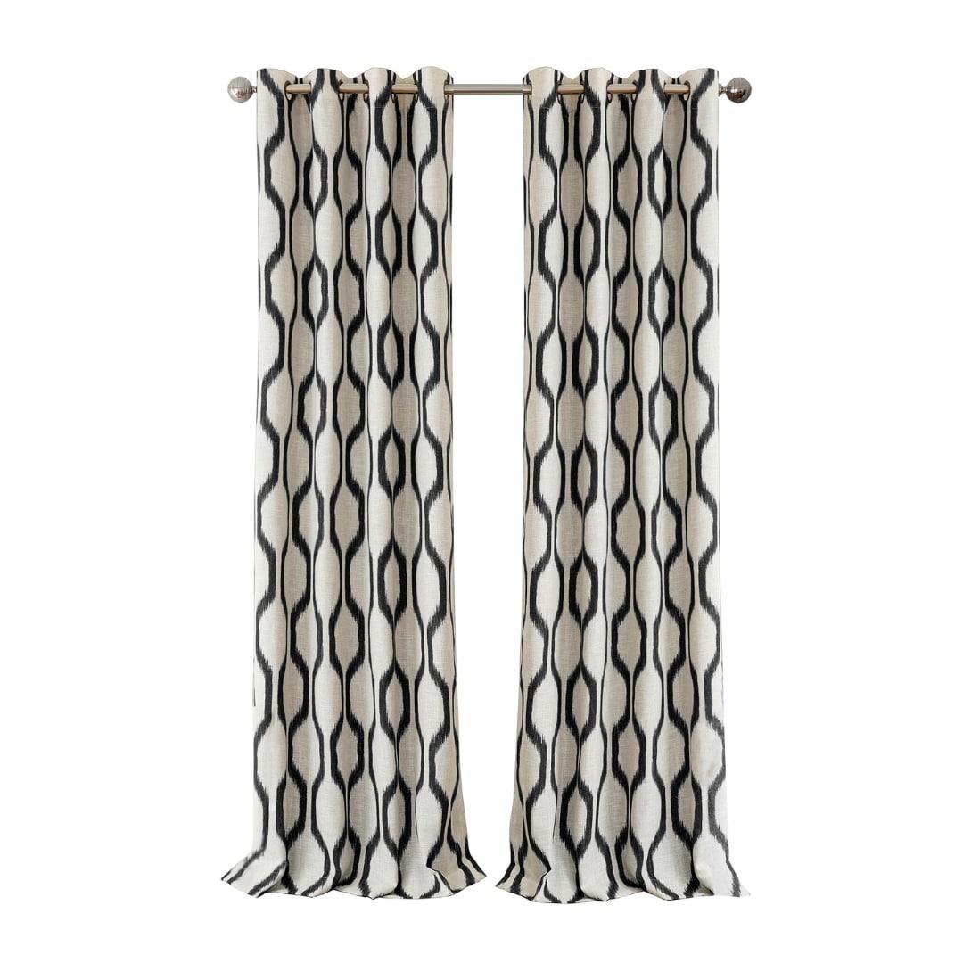 Clayburgh Geometric Room Darkening Grommet Single Curtain Panel