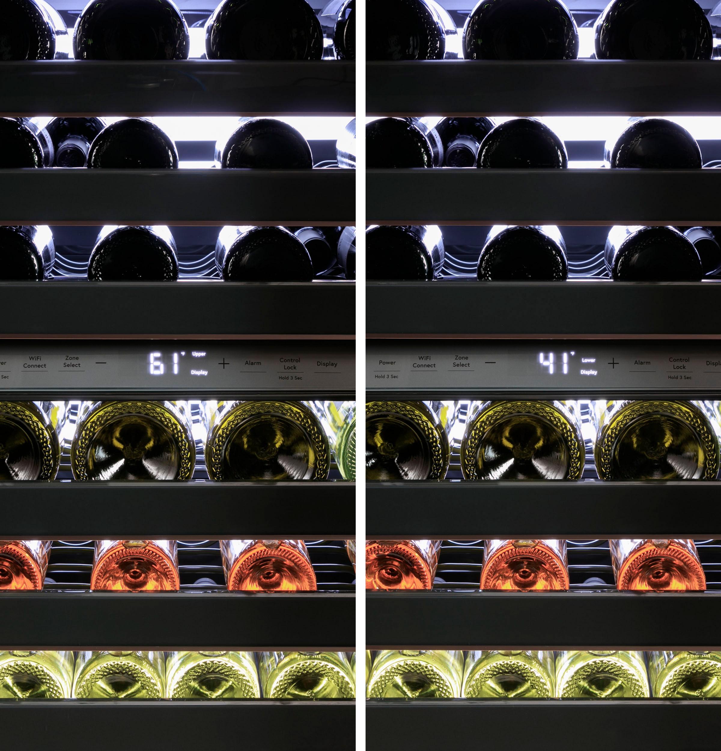 Smart Appliances 46 Bottle Dual Zone Convertible Wine and Beverage Refrigerator with WiFi