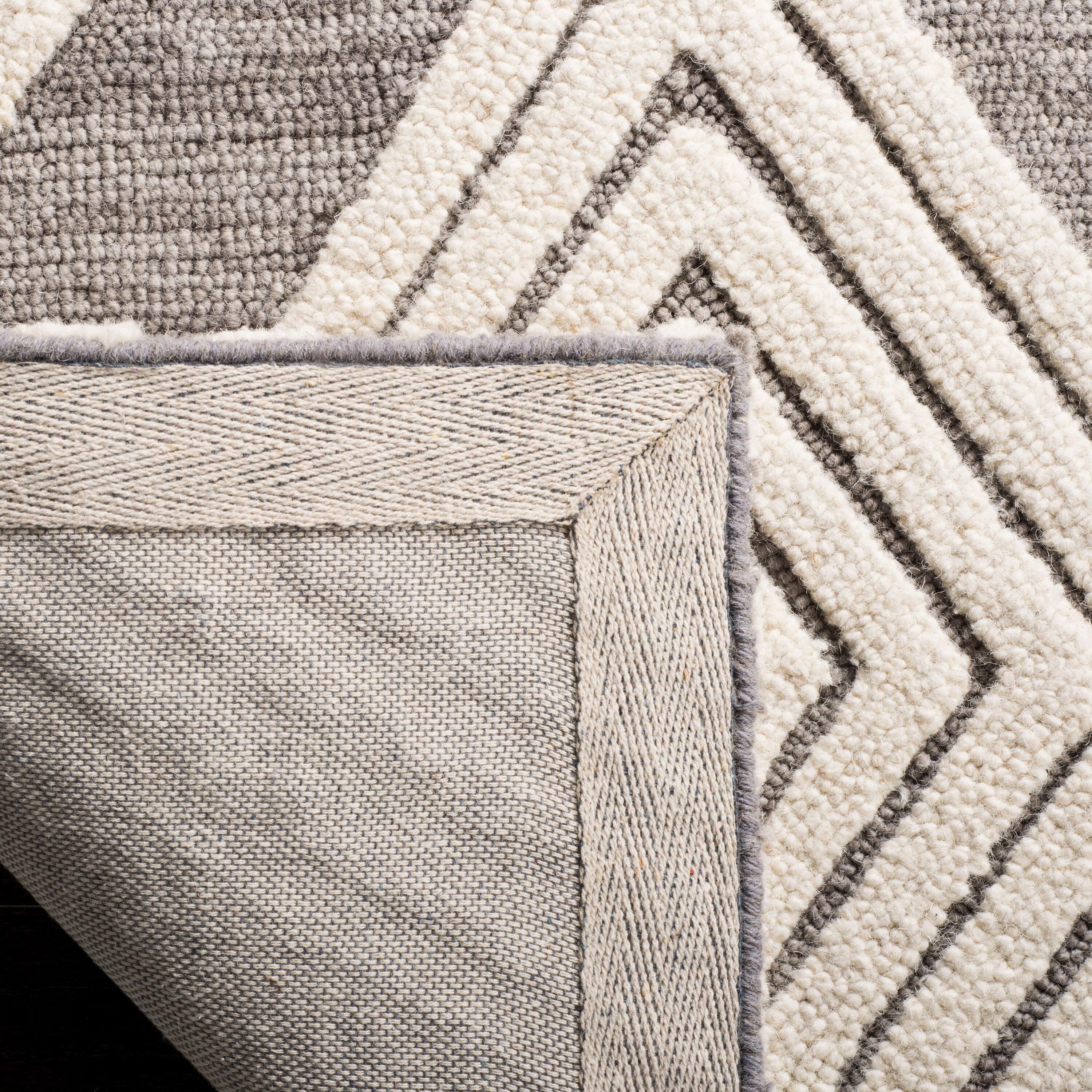 Blossom BLM111 Hand Tufted Runner Rug - Dark Gray/Ivory - 2'3"x8' - Safavieh.