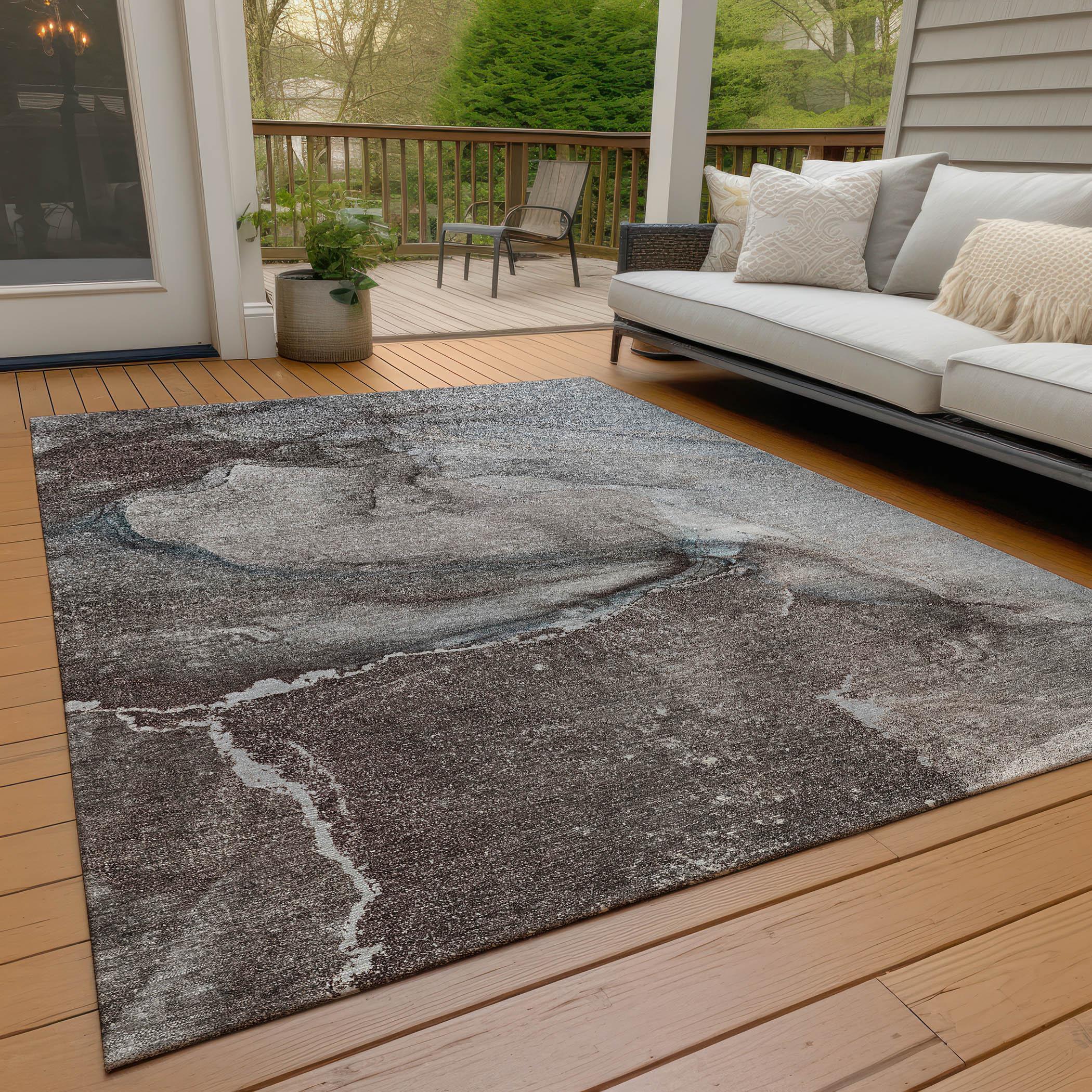 Taupe 10' x 14' Synthetic Flat Woven Area Rug