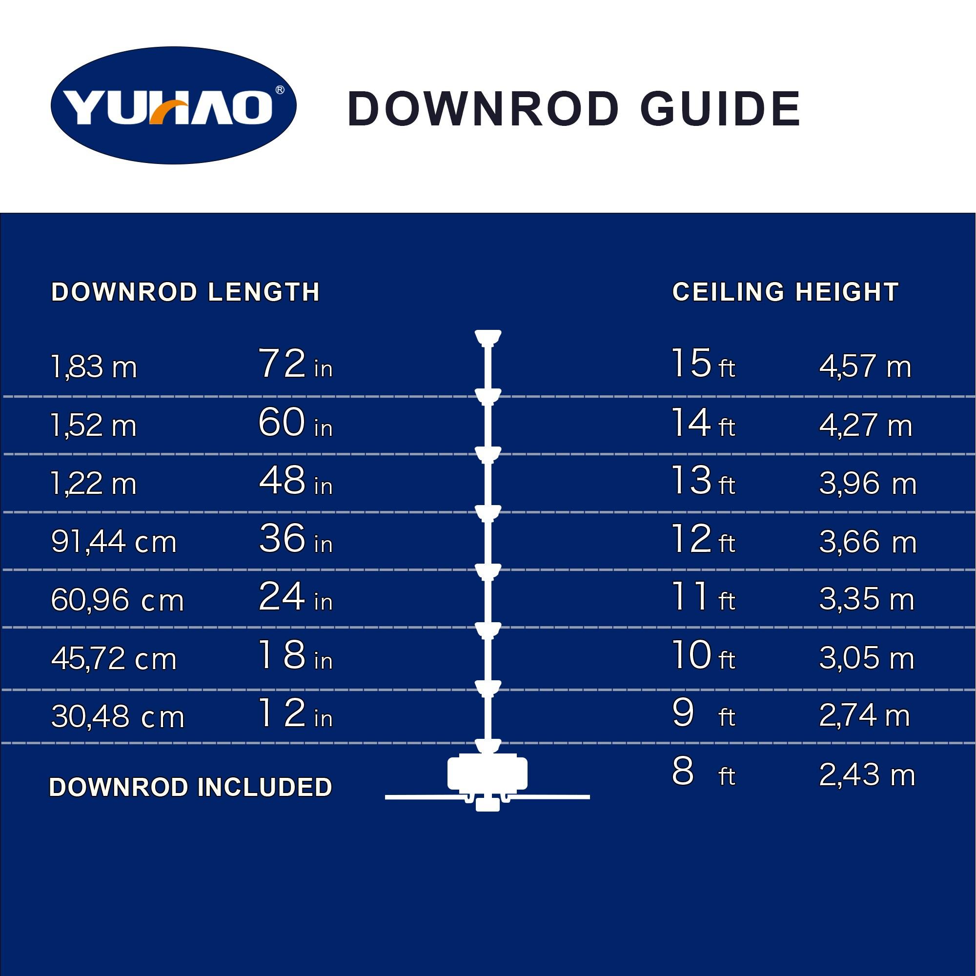 Wellspeed 72 in. Large Ceiling Fan with Integrated LED and 8 Blade, for Mordern Indoor/Outdoor, Black