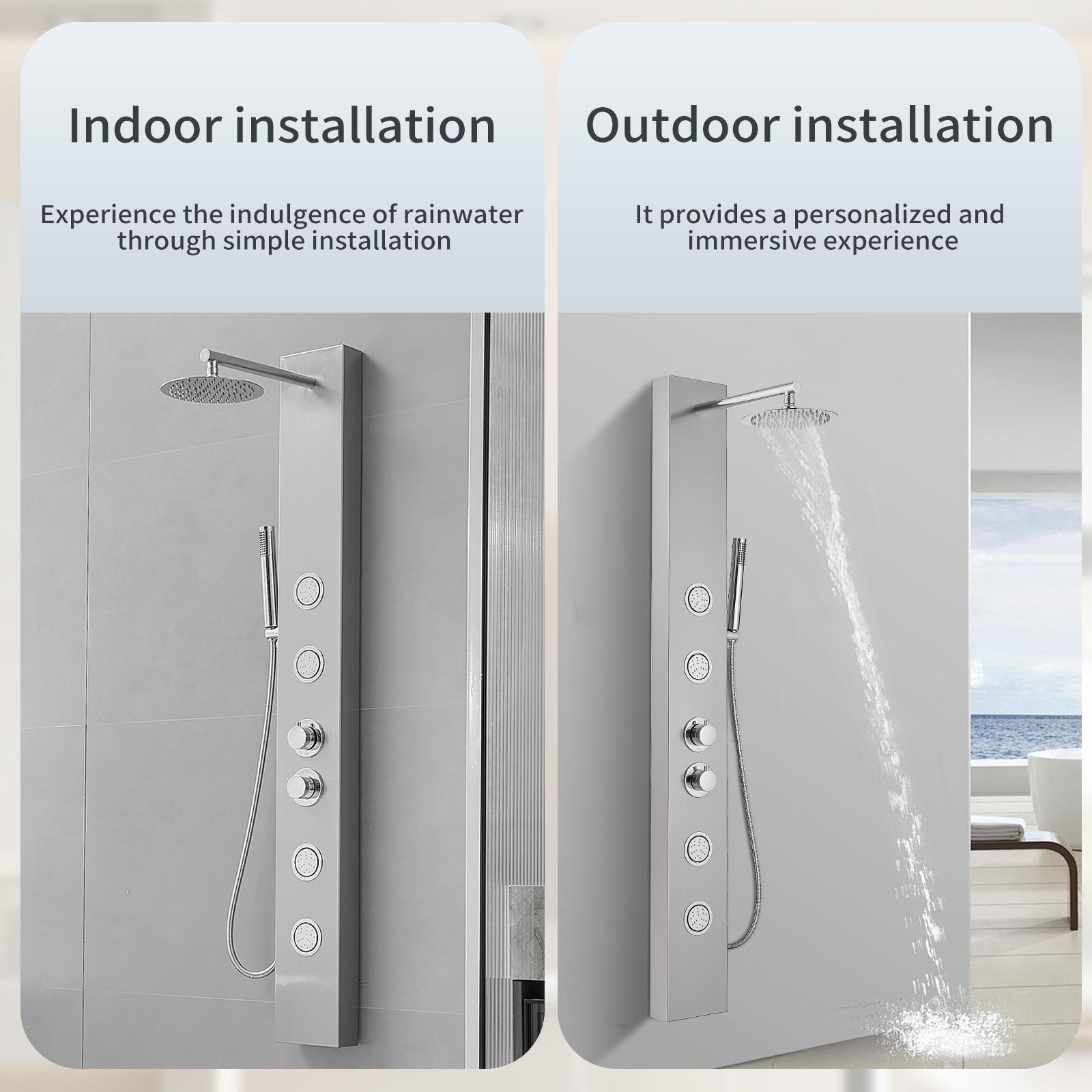 52.36'' Shower Panel with Adjustable Shower Head