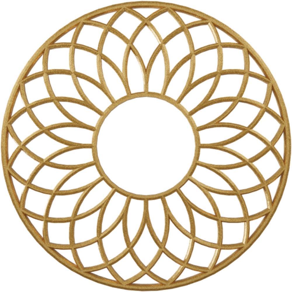 20"OD x 6 7/8"ID x 1/2"P Cannes Architectural Grade PVC Pierced Ceiling Medallion, Gold