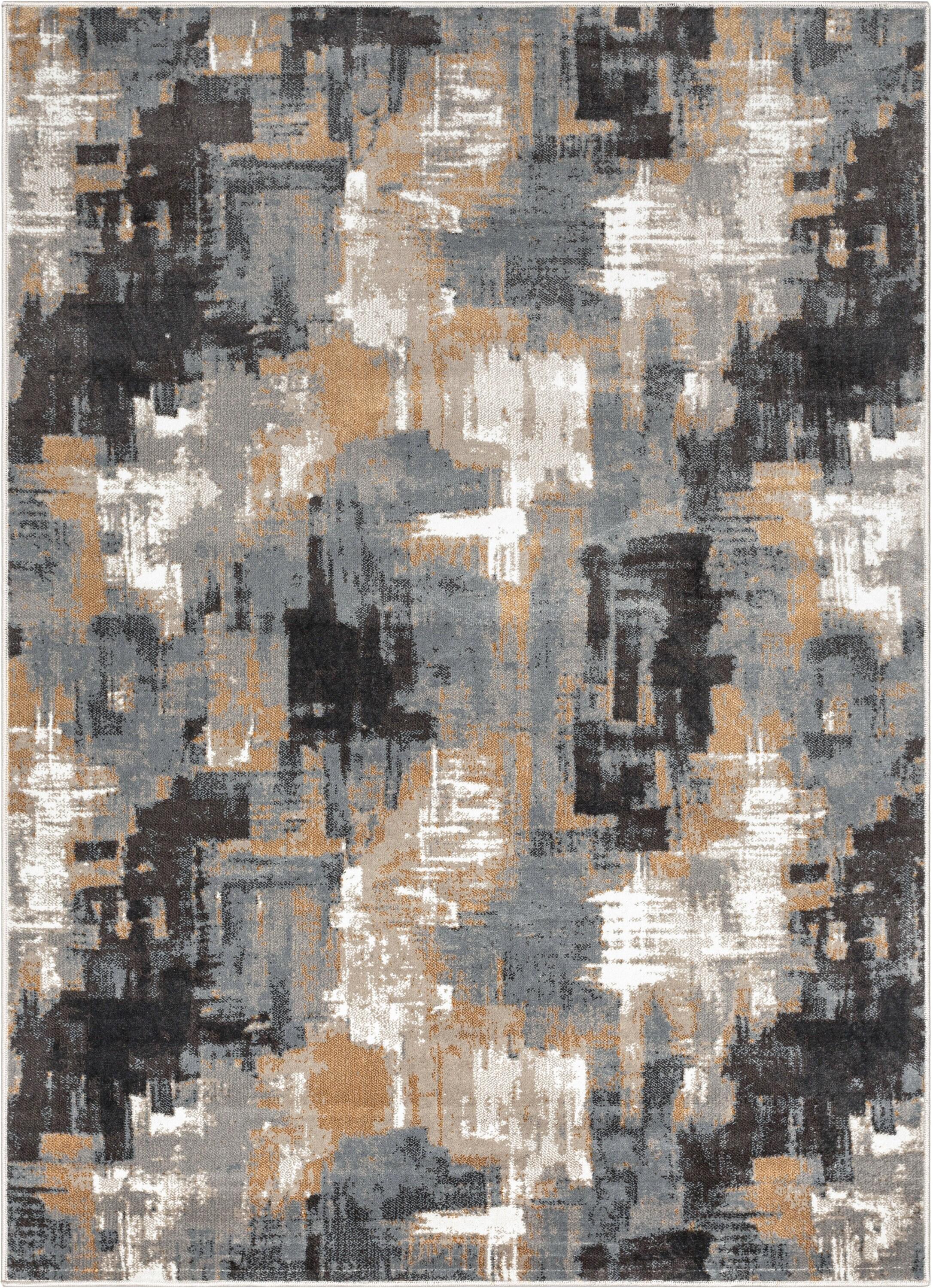 Verity Lilith Modern Abstract Gray Rug