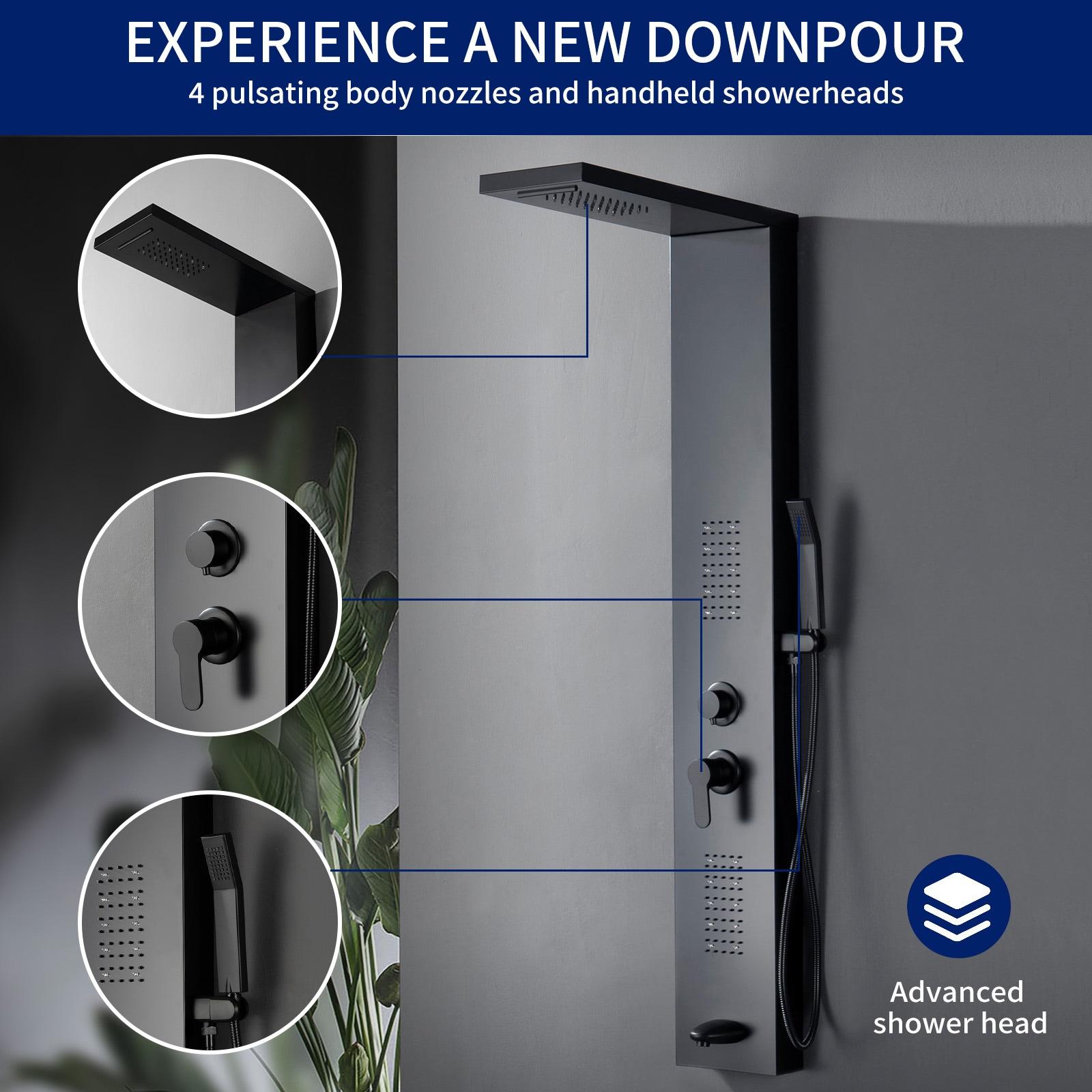 57.99'' Shower Panel with Fixed Shower Head