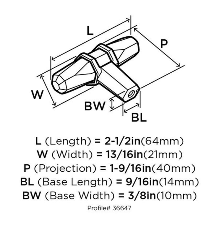 Carrione 1 9/16" Length Bar Knob