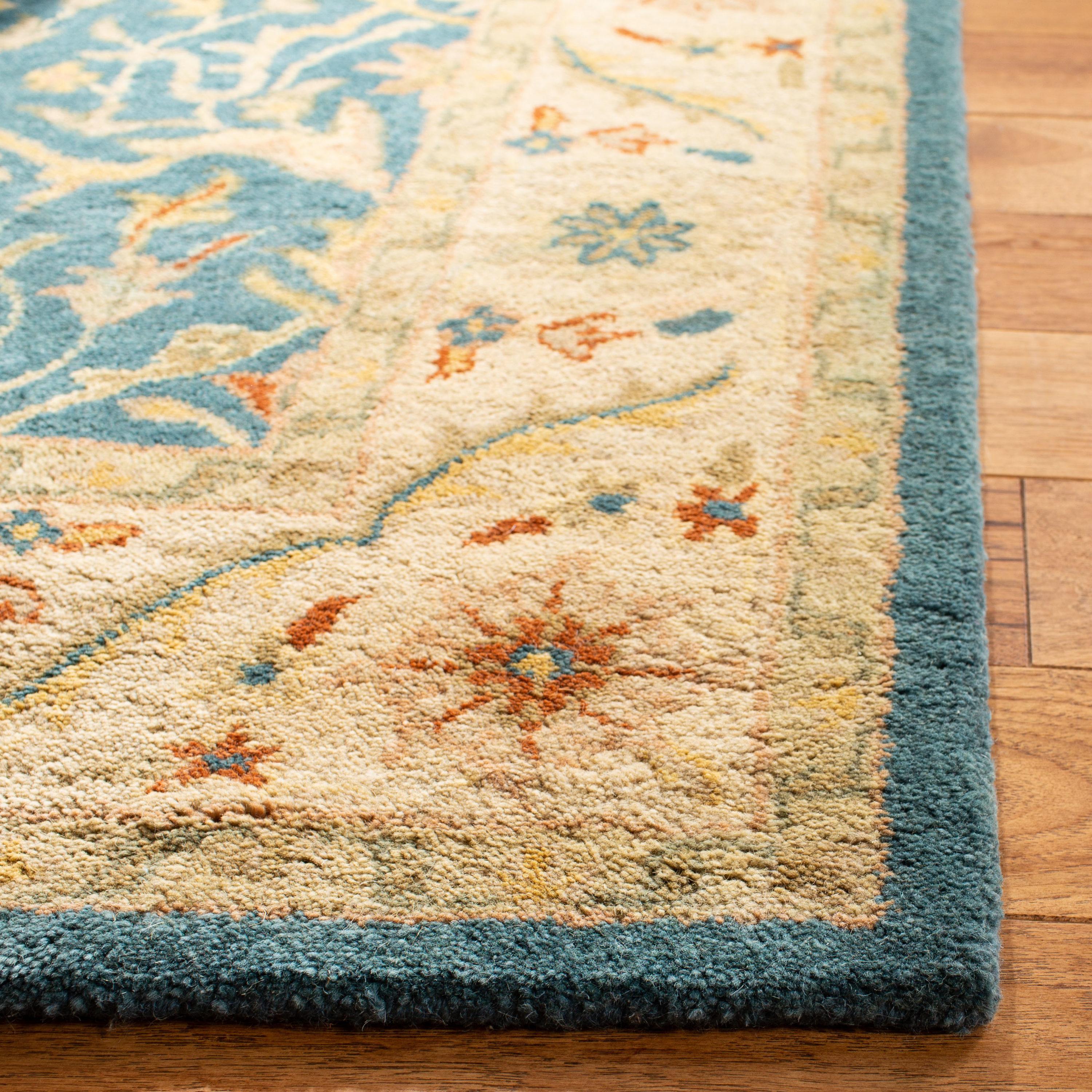 Antiquity AT14 Hand Tufted Indoor Runner Rug - Blue - 2'3"x14' - Safavieh