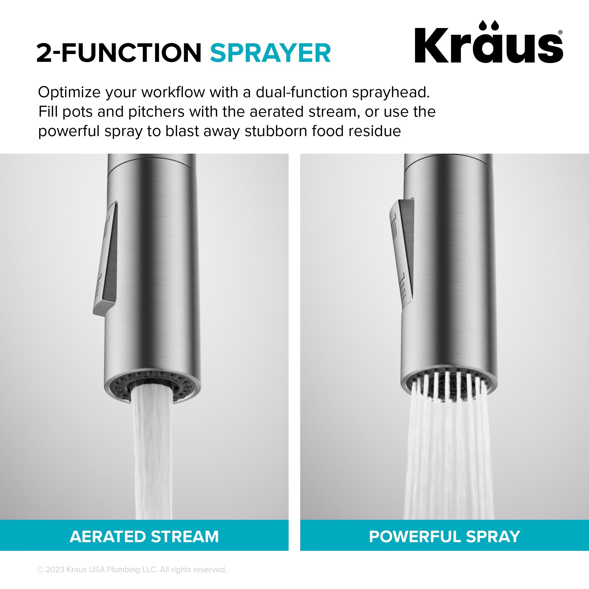 KRAUS Oletto Single Handle Pull Down Kitchen Faucet