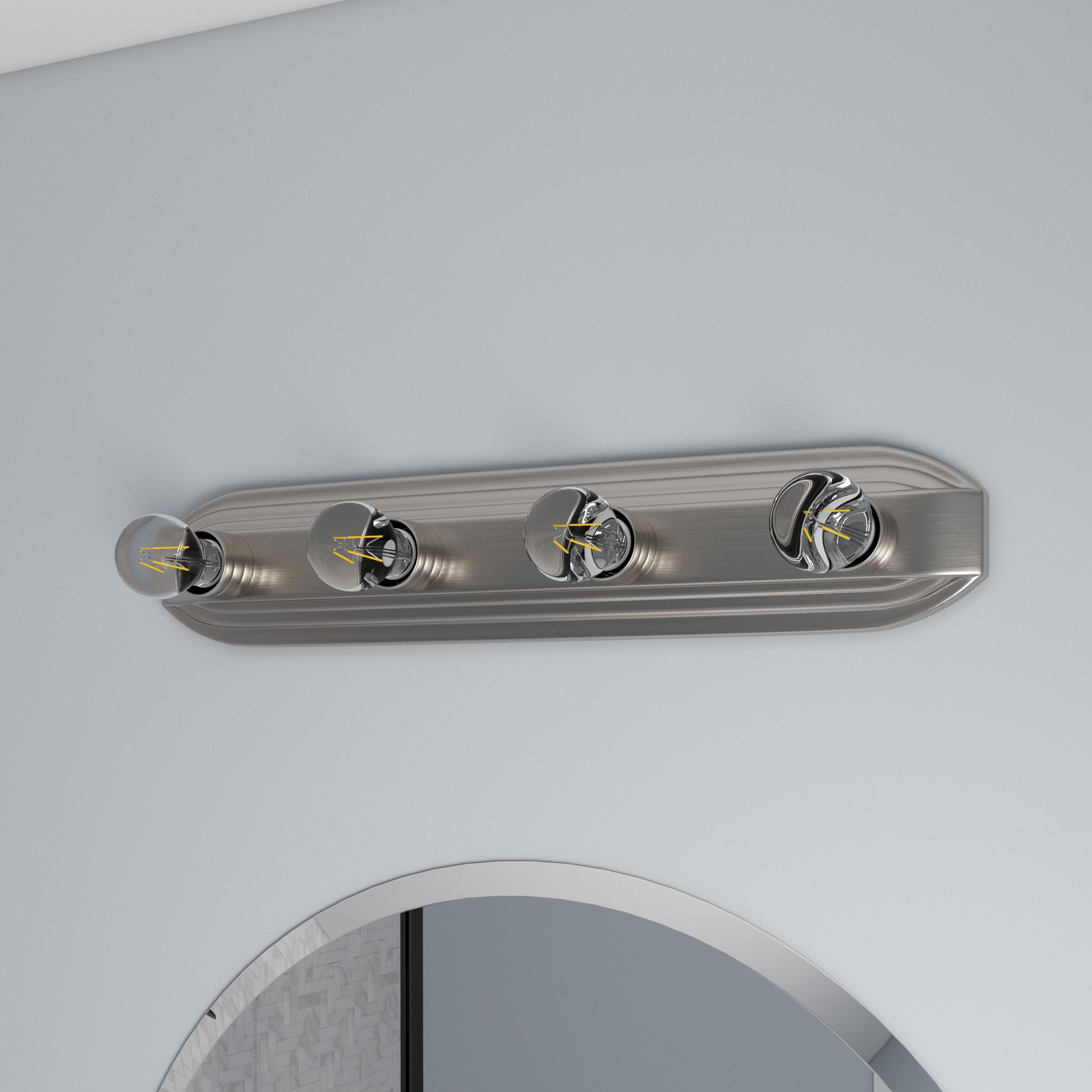 Brushed Nickel 24" 4-Light Modern Vanity Fixture