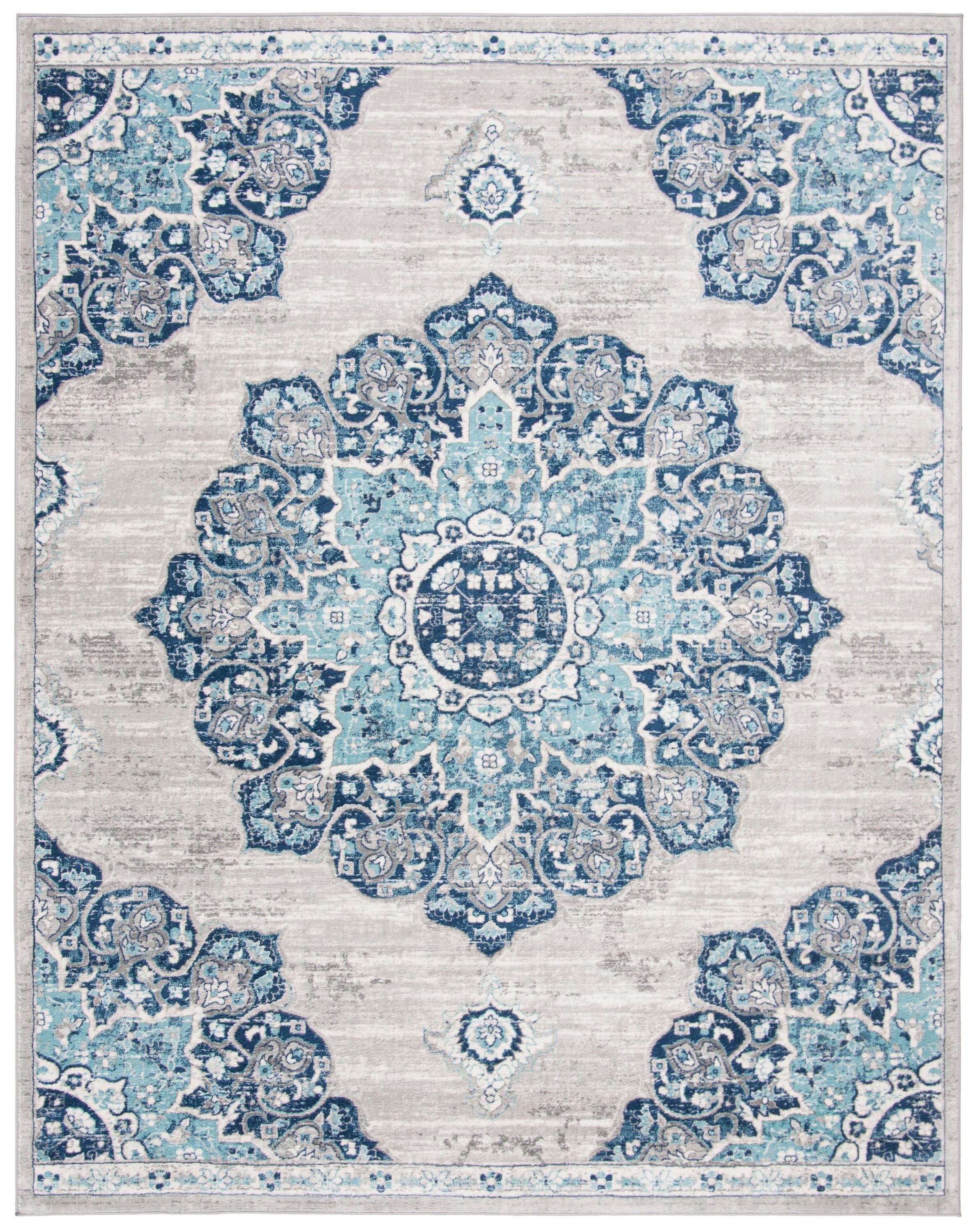 SAFAVIEH Brentwood Cantor Floral Area Rug, 11' x 15', Navy/Grey