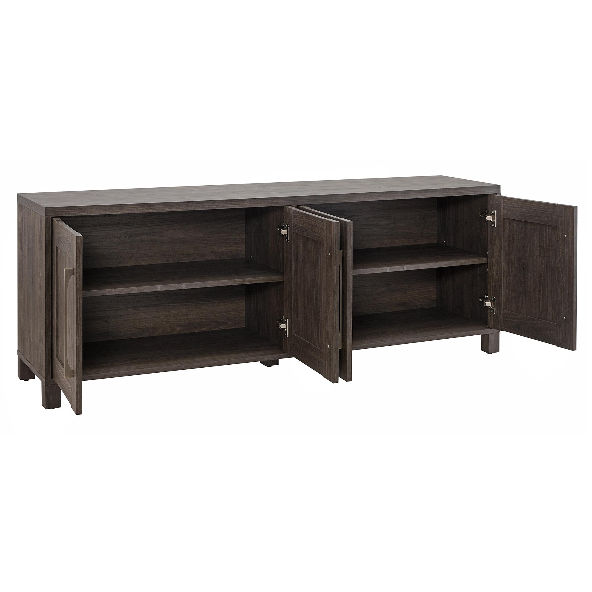 Evelyn&Zoe Chabot Rectangular TV Stand for TV's up to 75", Alder Brown