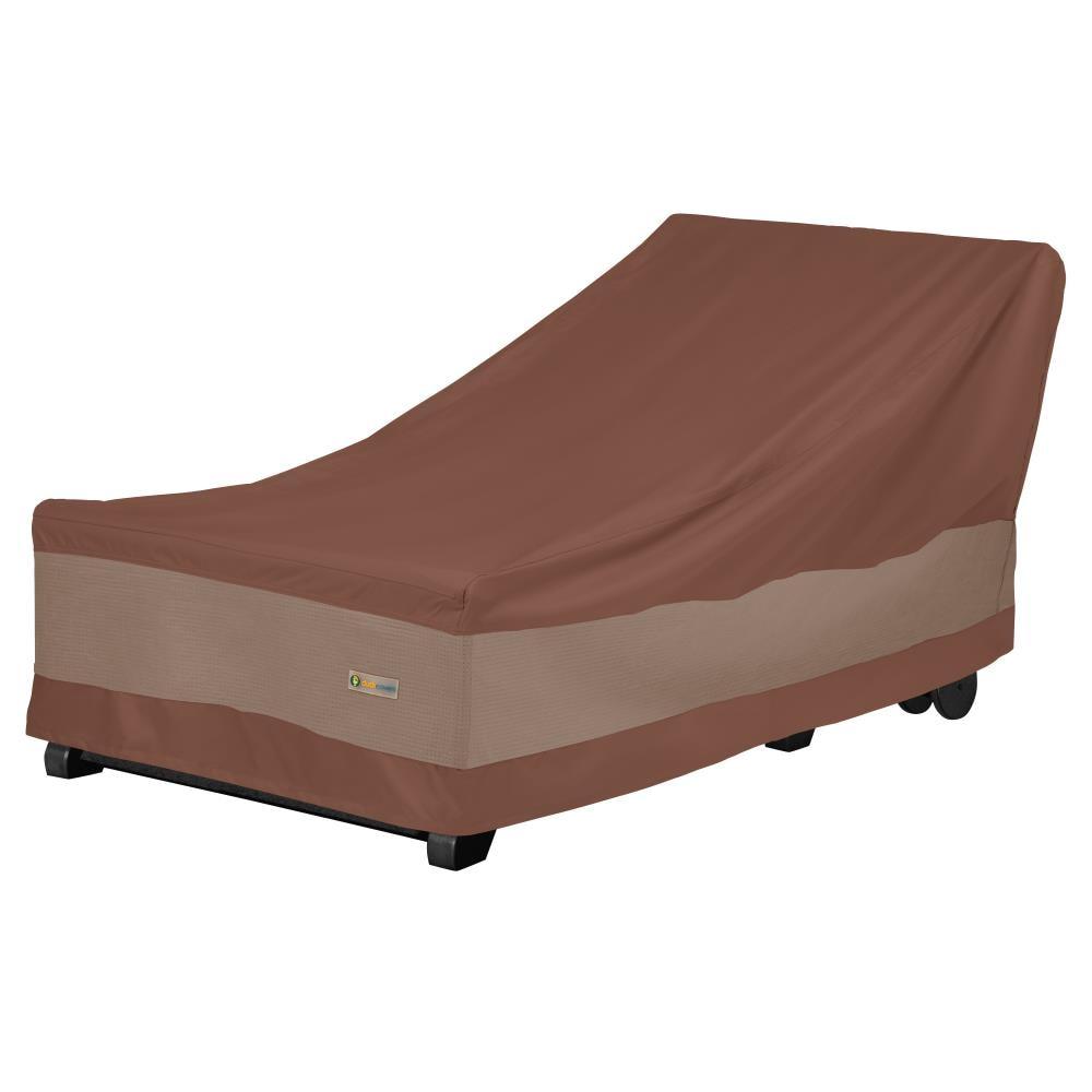 Mocha Cappuccino Brown Polyester Outdoor Chaise Lounge Cover