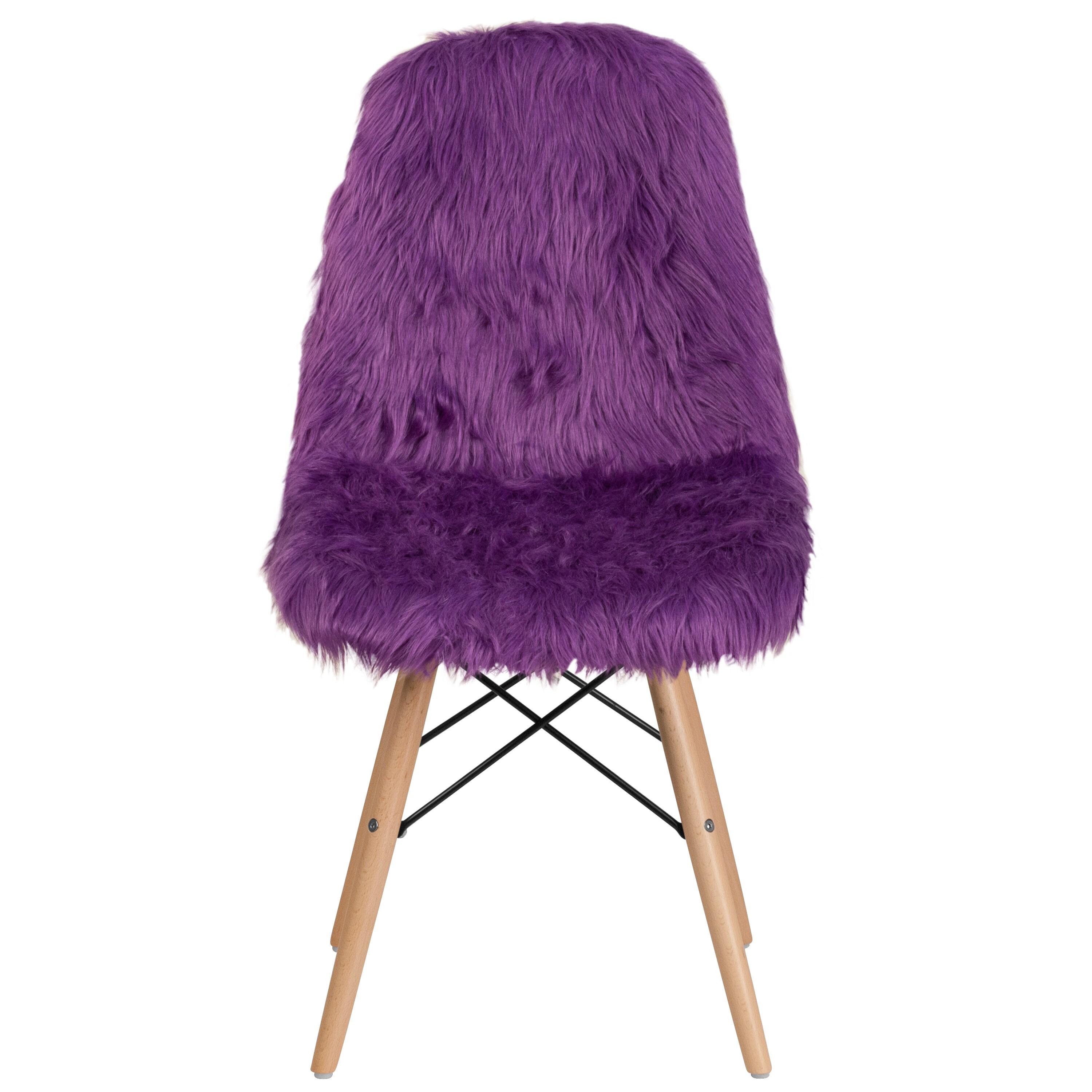 Flash Furniture Shaggy Dog Purple Accent Chair