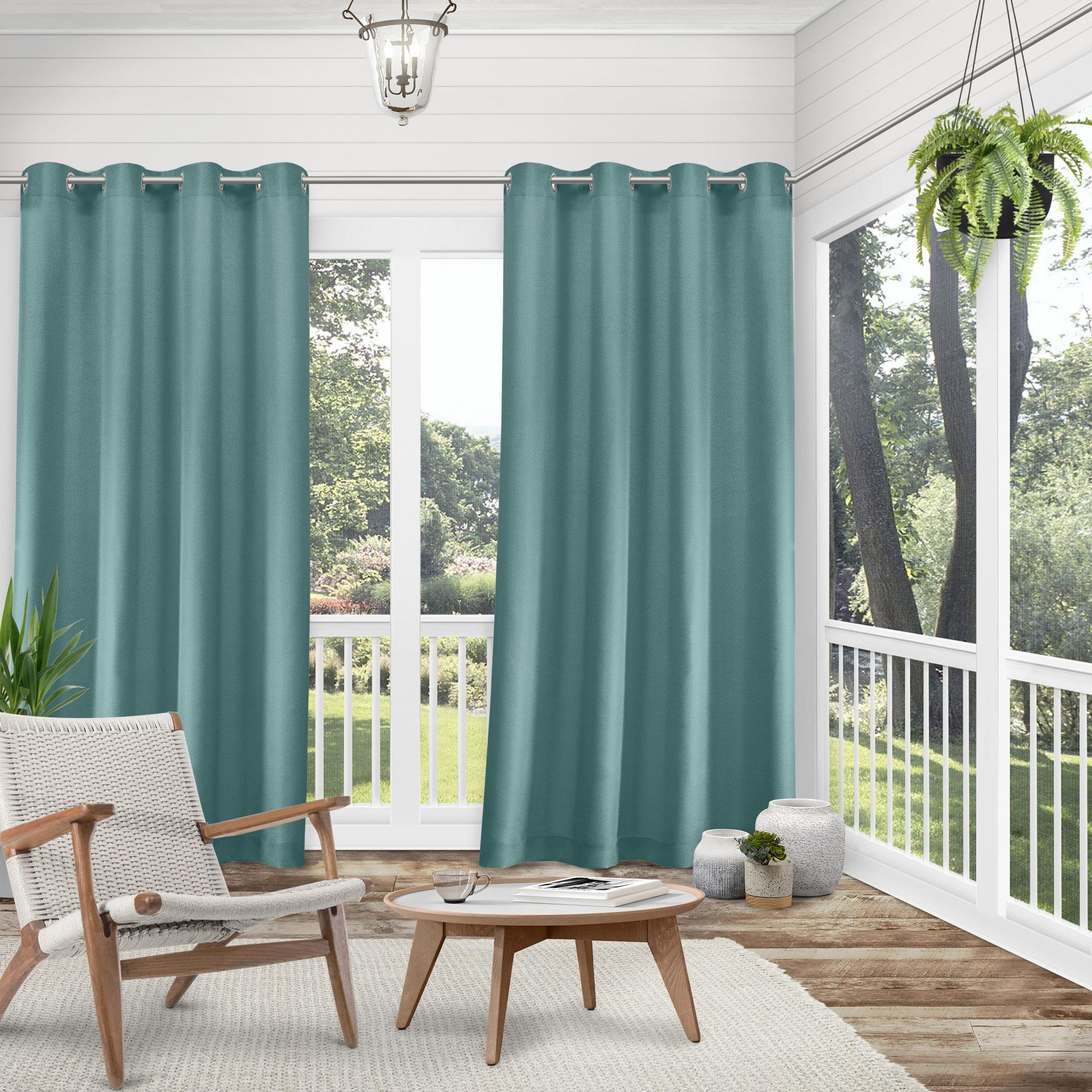 Cabana Solid Heavyweight Indoor Outdoor Curtains