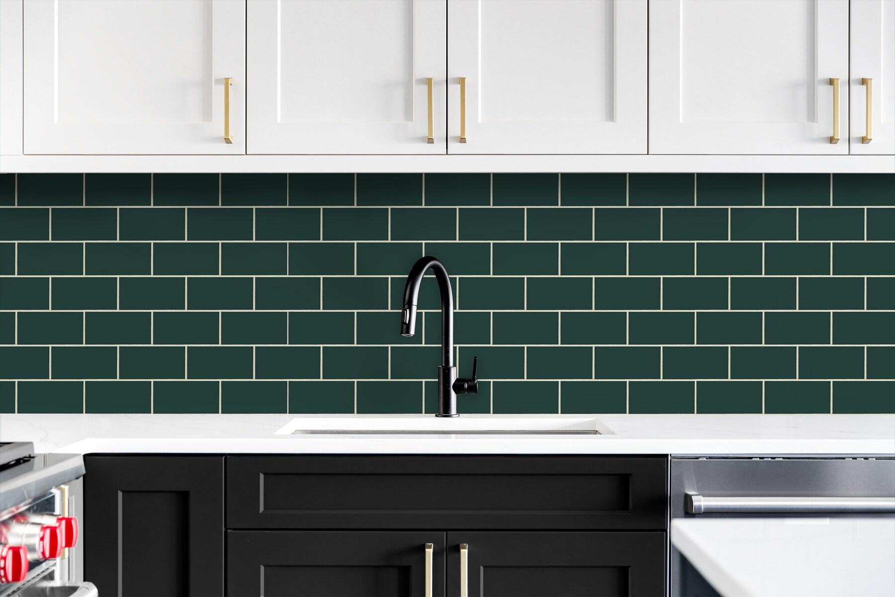 NextWall Retro Subway Tile Peel and Stick Wallpaper