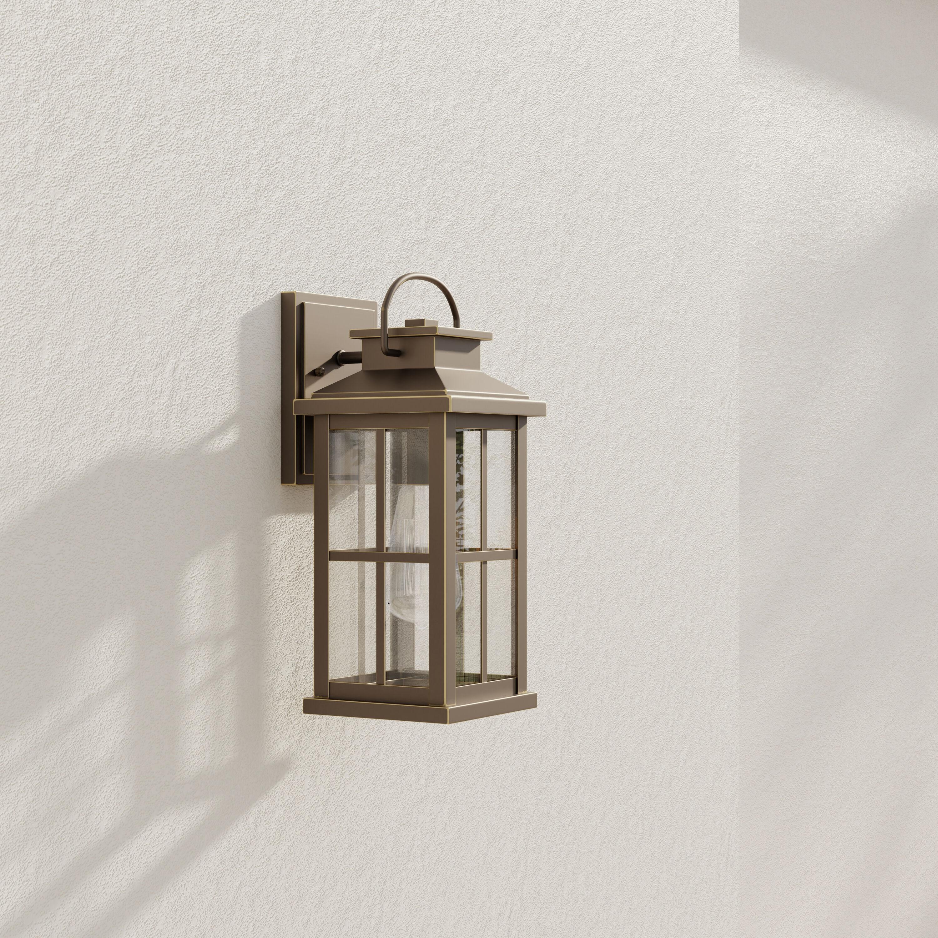 Progress Lighting Williamston 1-Light Antique Bronze Outdoor Wall Lantern with Clear Glass Shade
