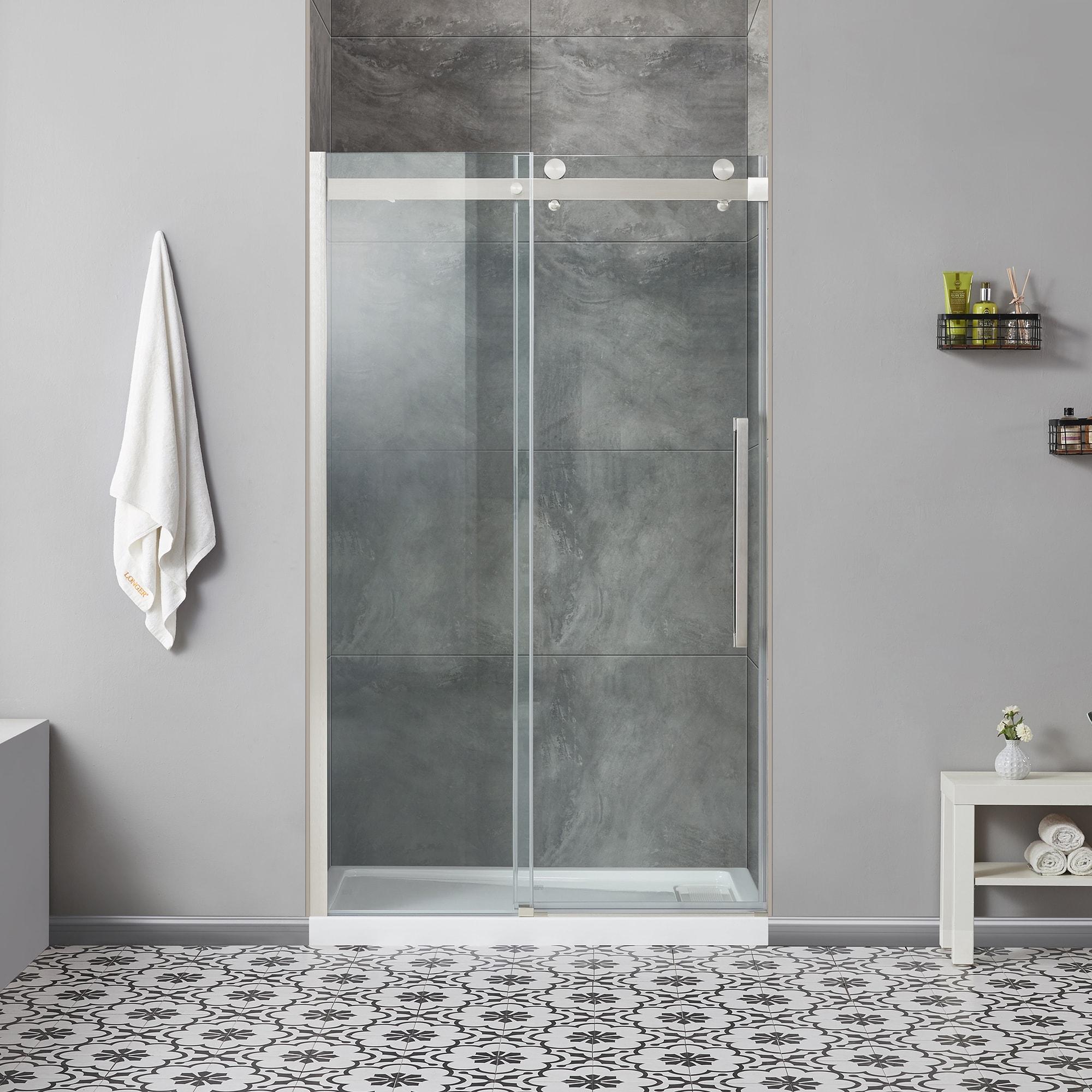 OVE Decors Bel Soft Close 48" x 78" Frameless Sliding Soft Close Shower Door