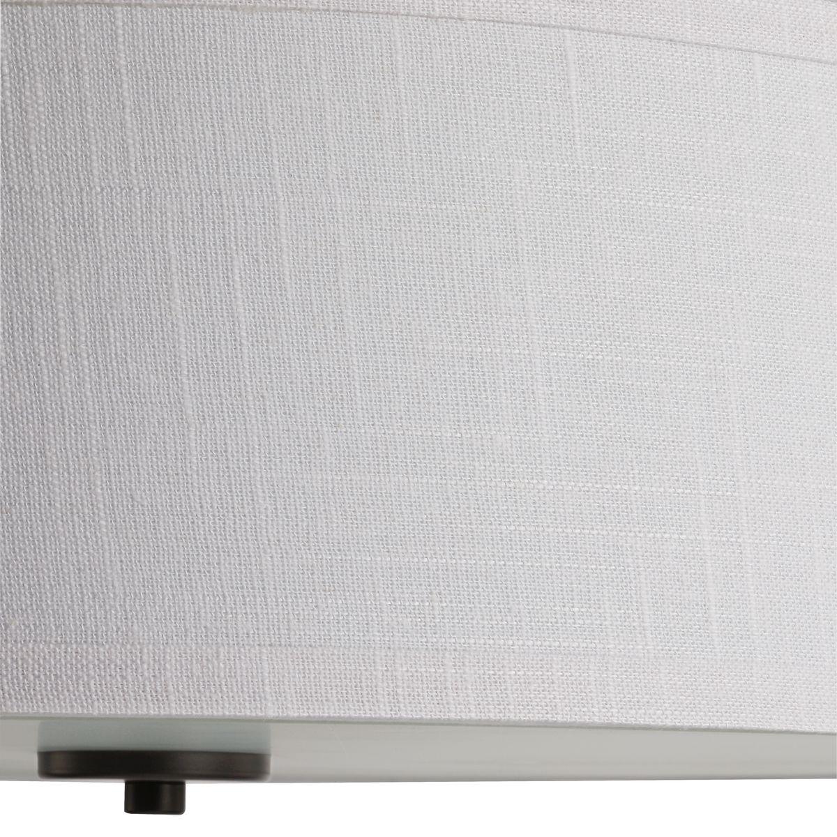 Progress Lighting, Inspire Collection, 3-Light Semi-Flush Mount, Graphite, Summer Linen Shade