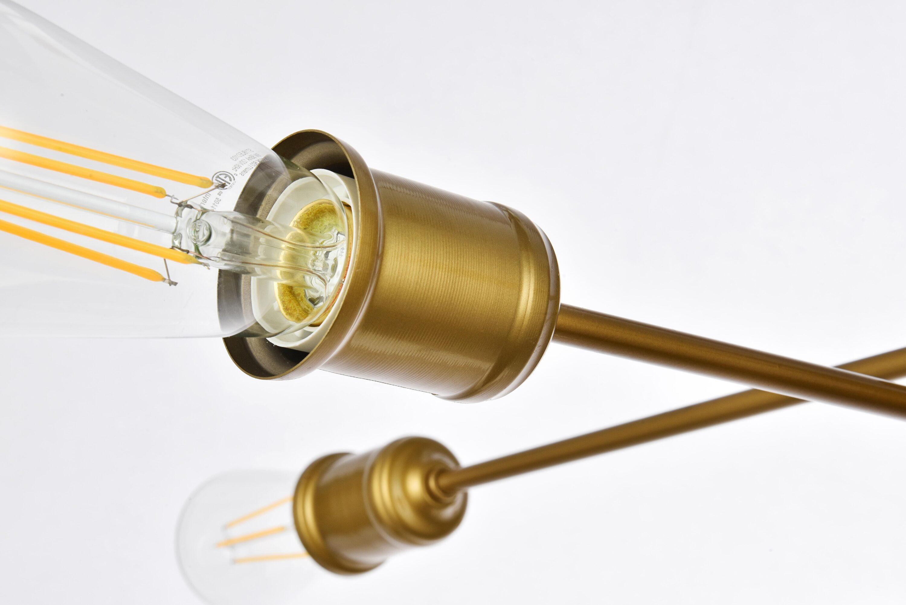 Xavier 6 lights pendant in brass