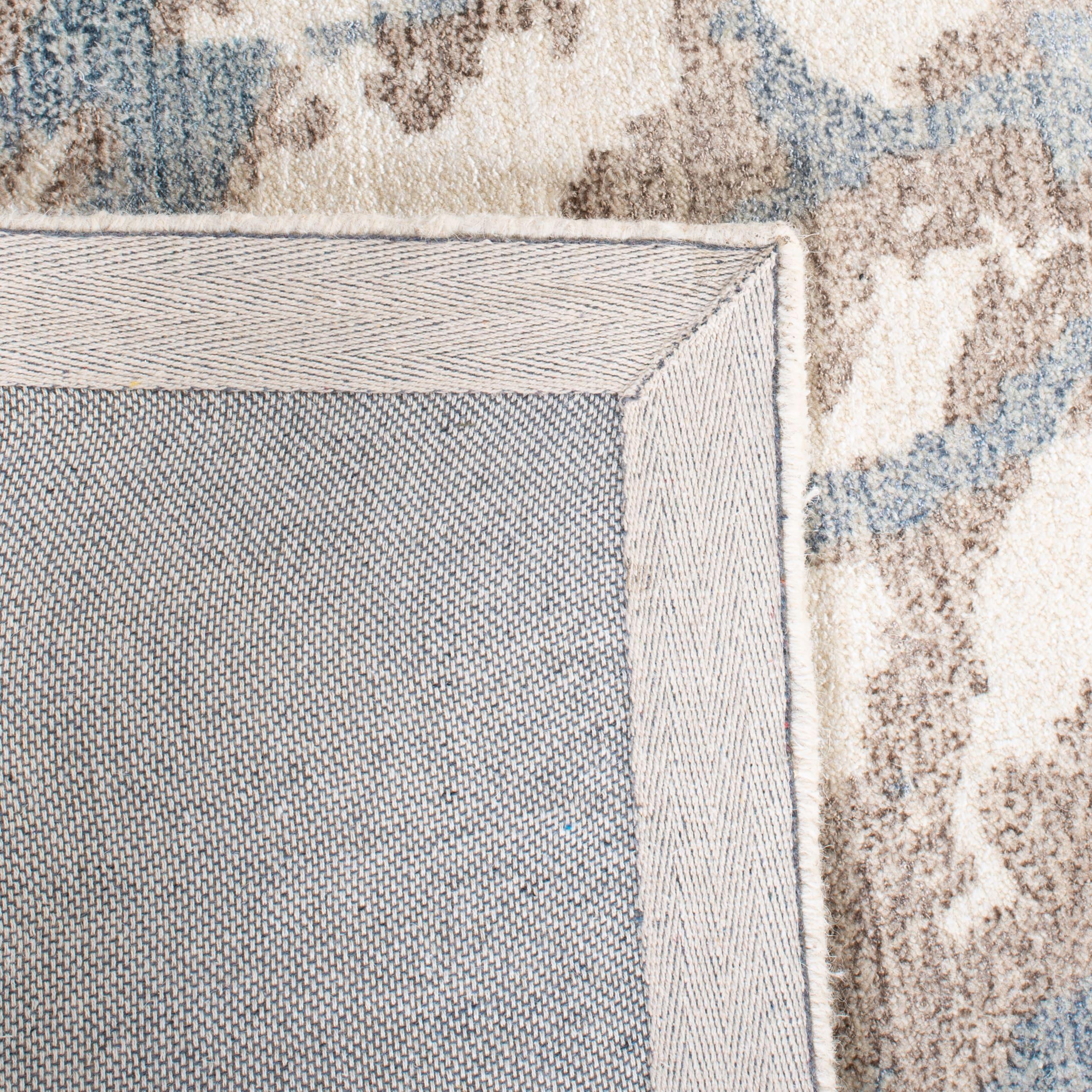 Restoration Vintage RVT112 Hand Tufted Indoor Area Rug - 8'x10' - Light Brown/Ivory - Safavieh