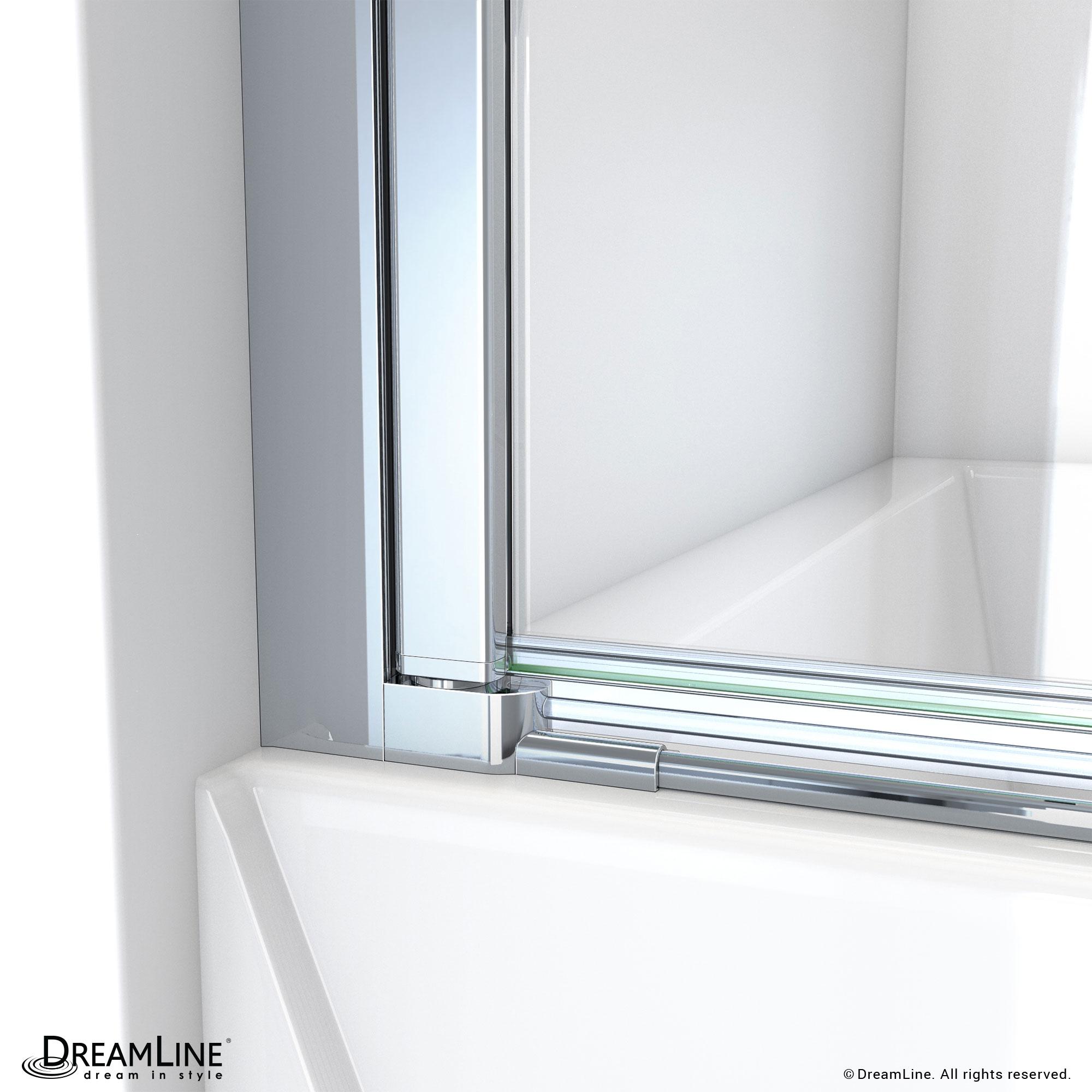 Aqua-Q Fold 36 W X 58 H Frameless Tub Door