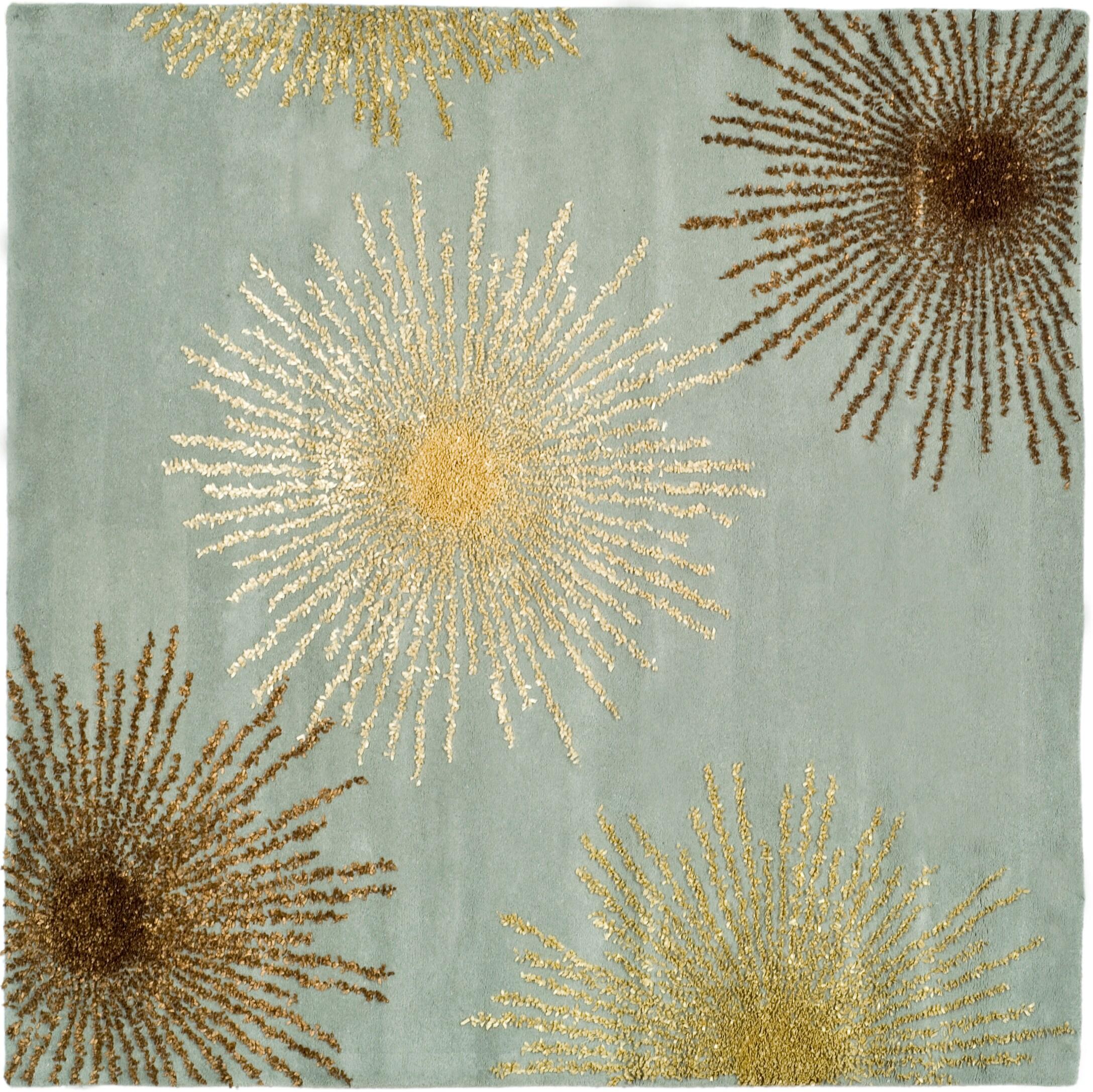 Soho SOH712 Hand Tufted Area Rug - Light Blue/Multi - 8'x8' - Safavieh.