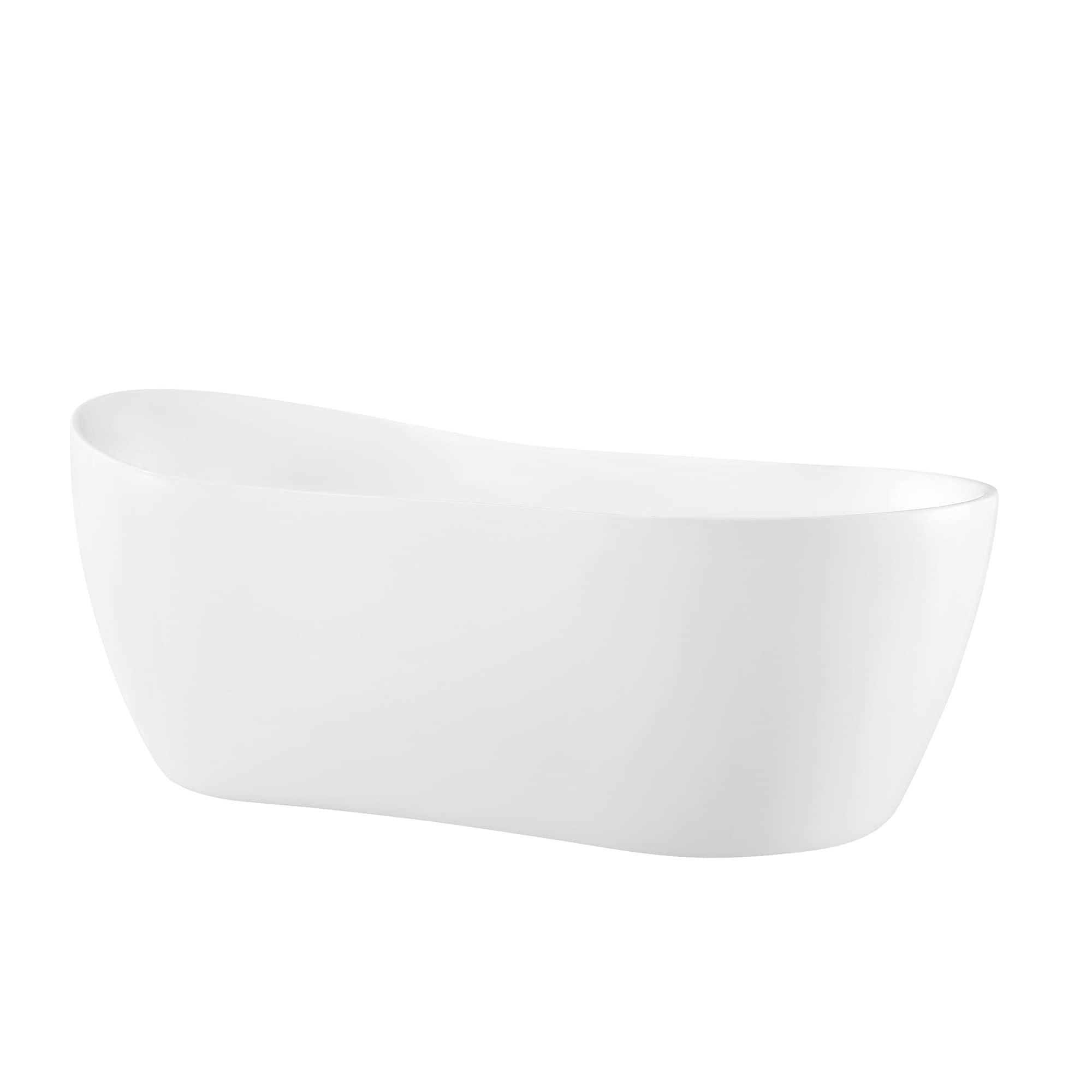 Isaac 29.02'' x 58.27'' Freestanding Soaking Acrylic Bathtub