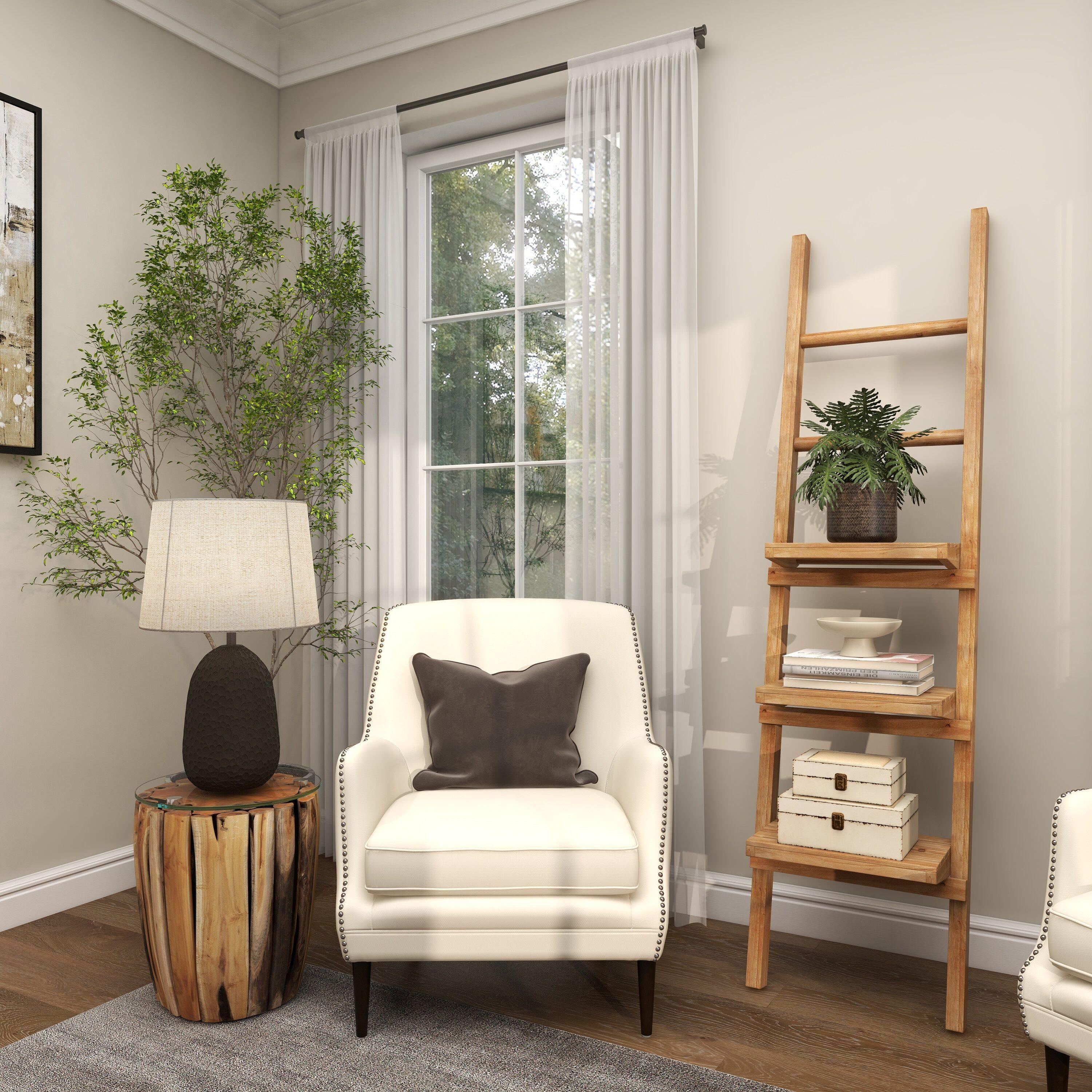 DecMode 18" x 11" 5-Tier Brown Wall Shelf