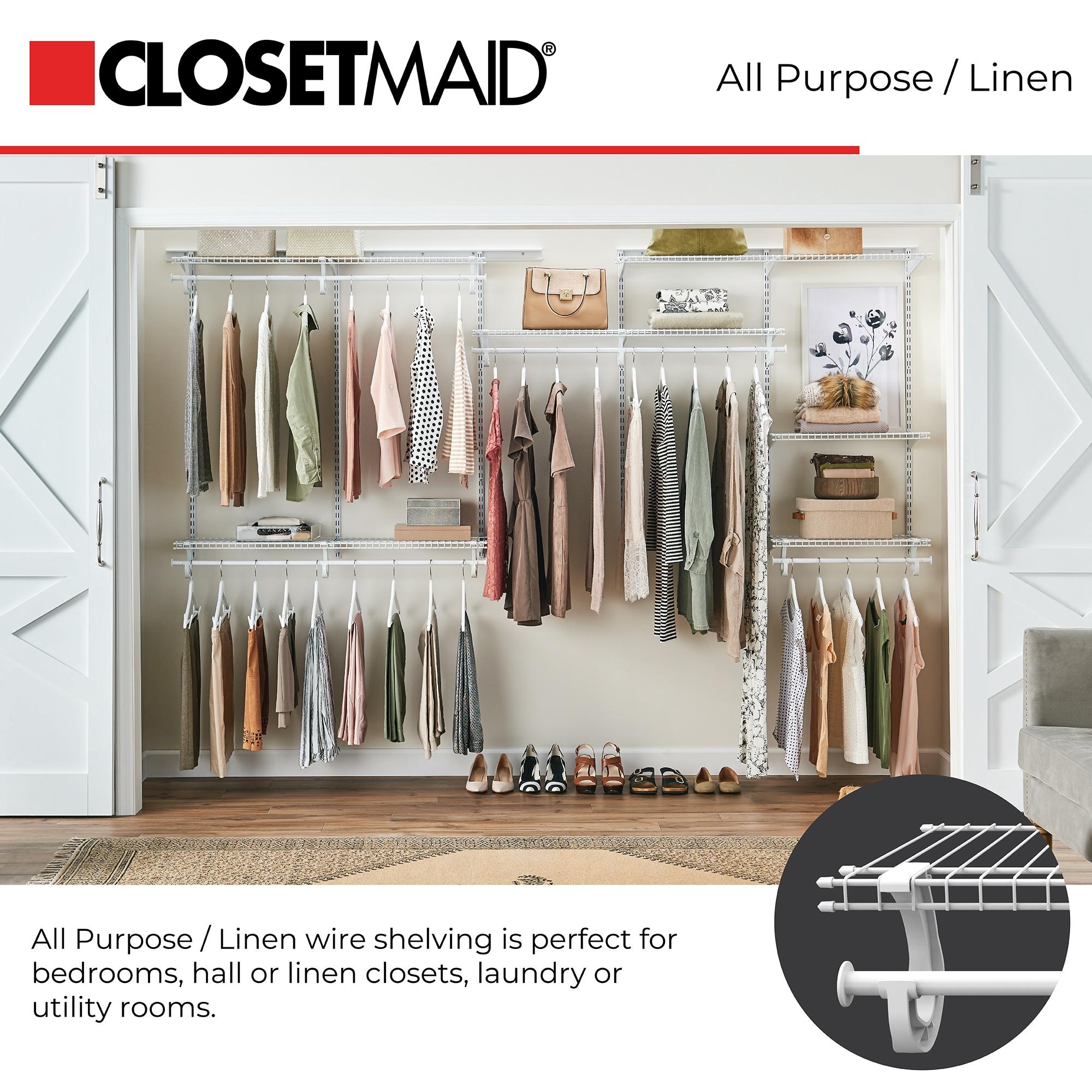 ShelfTrack 60" W - 96" W Closet System Starter Kit