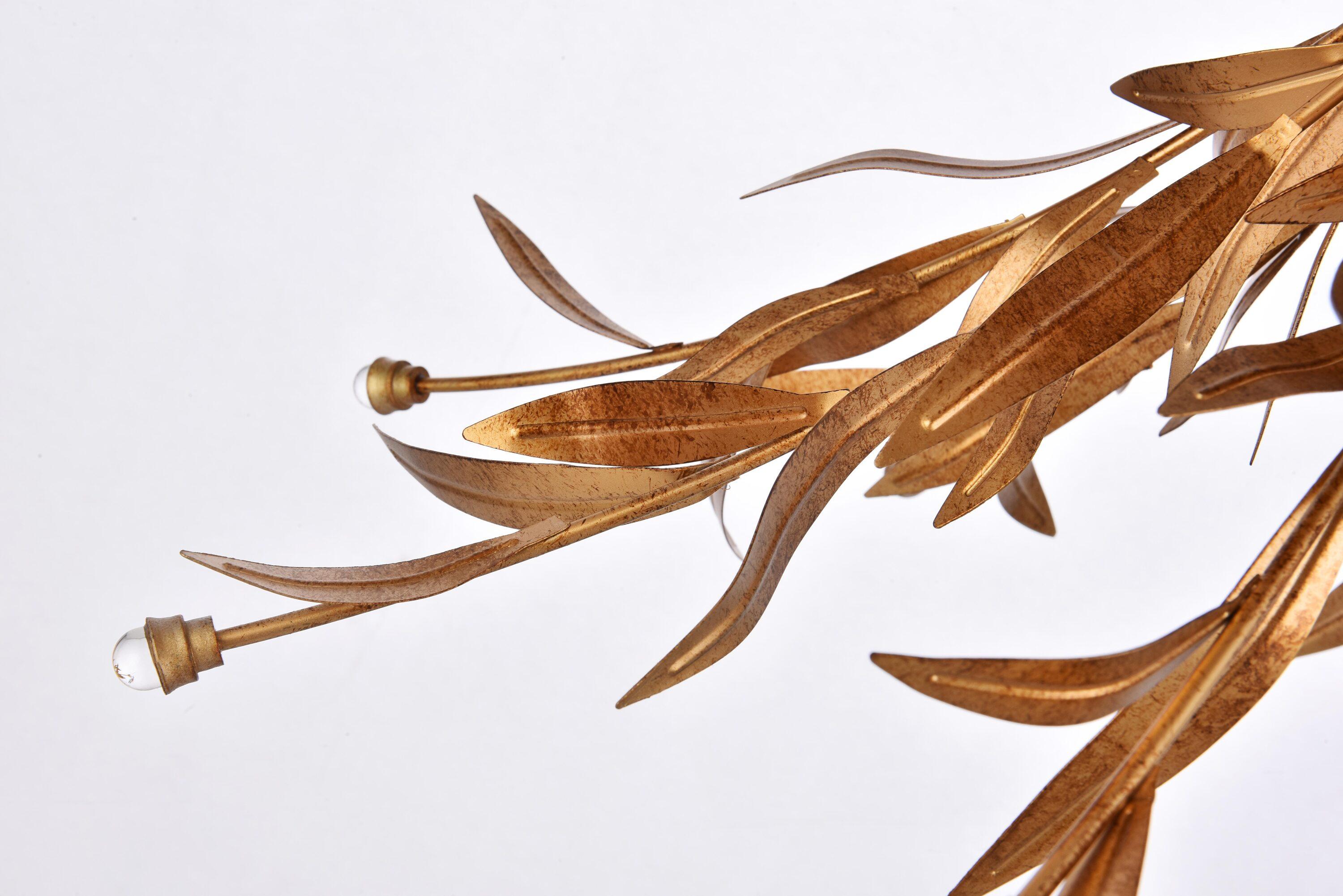 Elegant Lighting Priscilla 18.5 inch flush mount in gold leaf