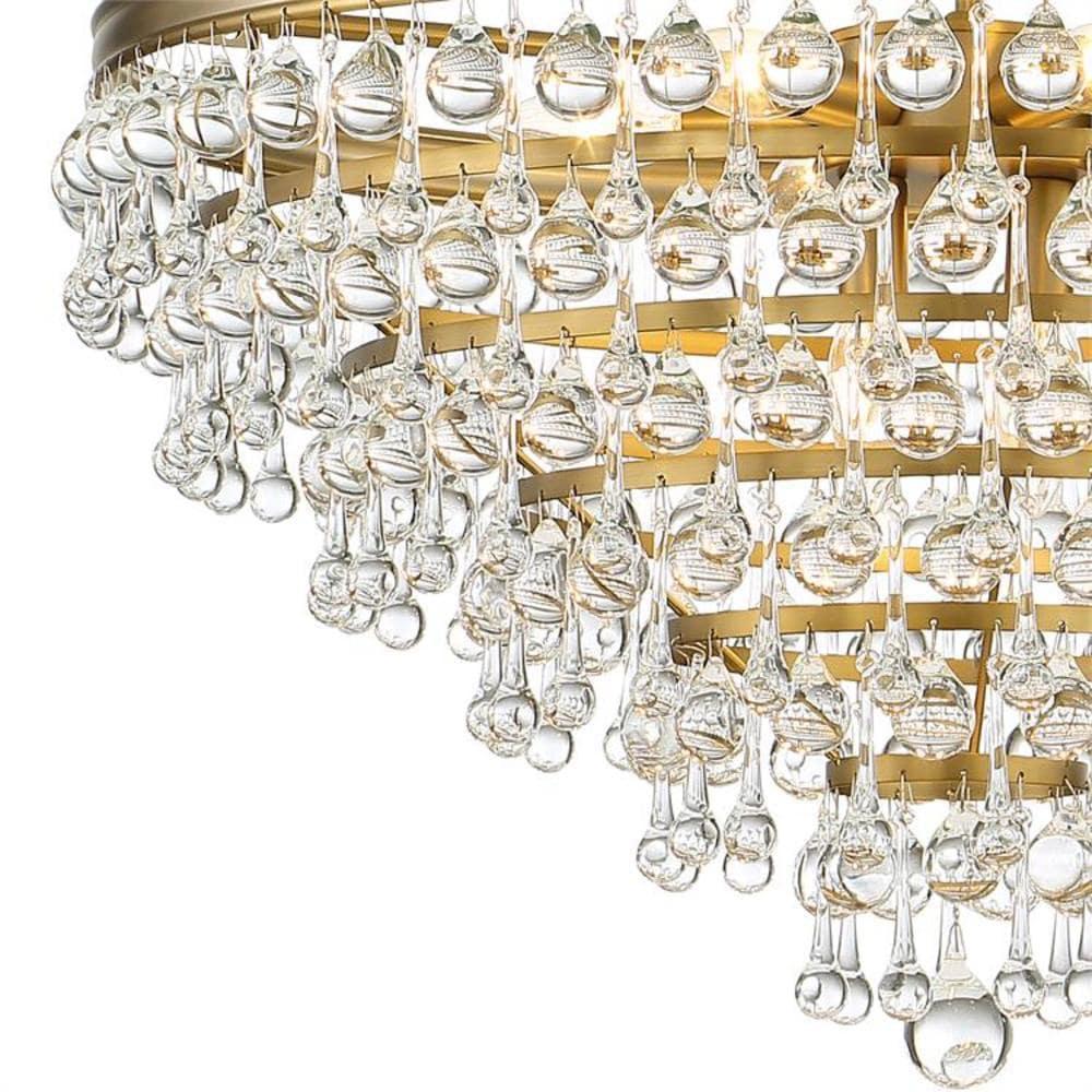 Vibrant Gold Crystal Elegance 8-Light Chandelier