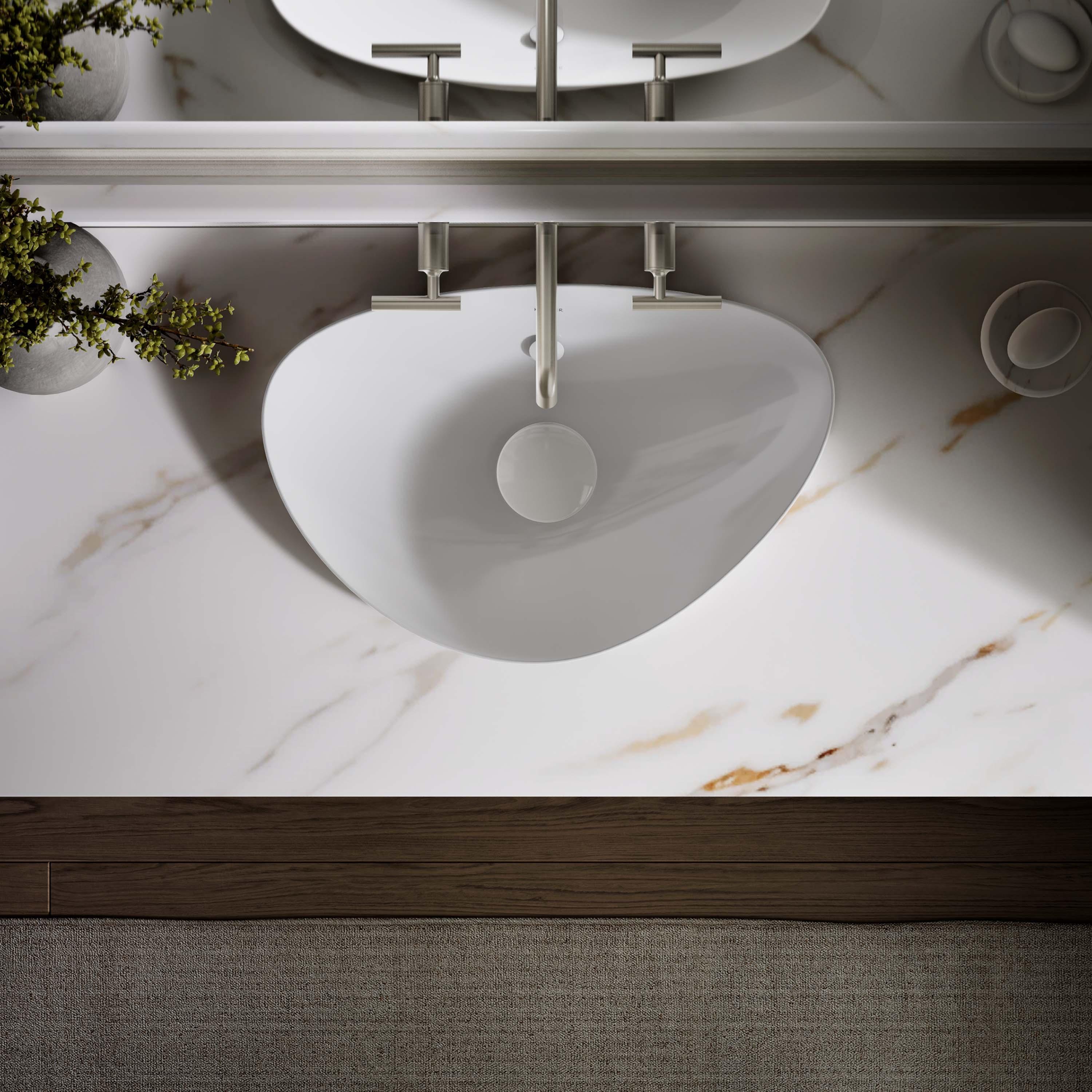 Veil® Ceramic Specialty Vessel Bathroom Sink with Overflow