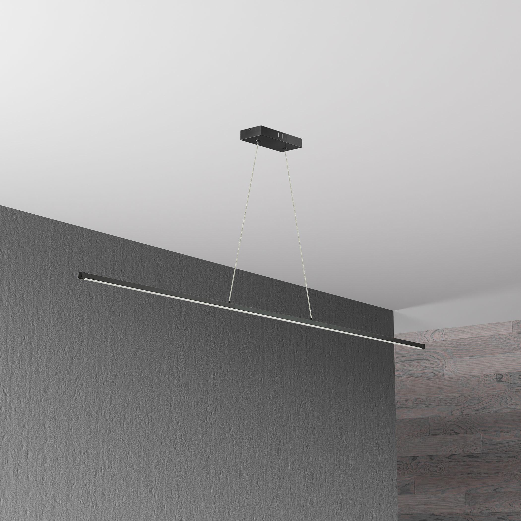 Dainolite ARY-4830LEDHP-MB 30W Led Horizontal Pendant Matte Black with White Acrylic Diffuser