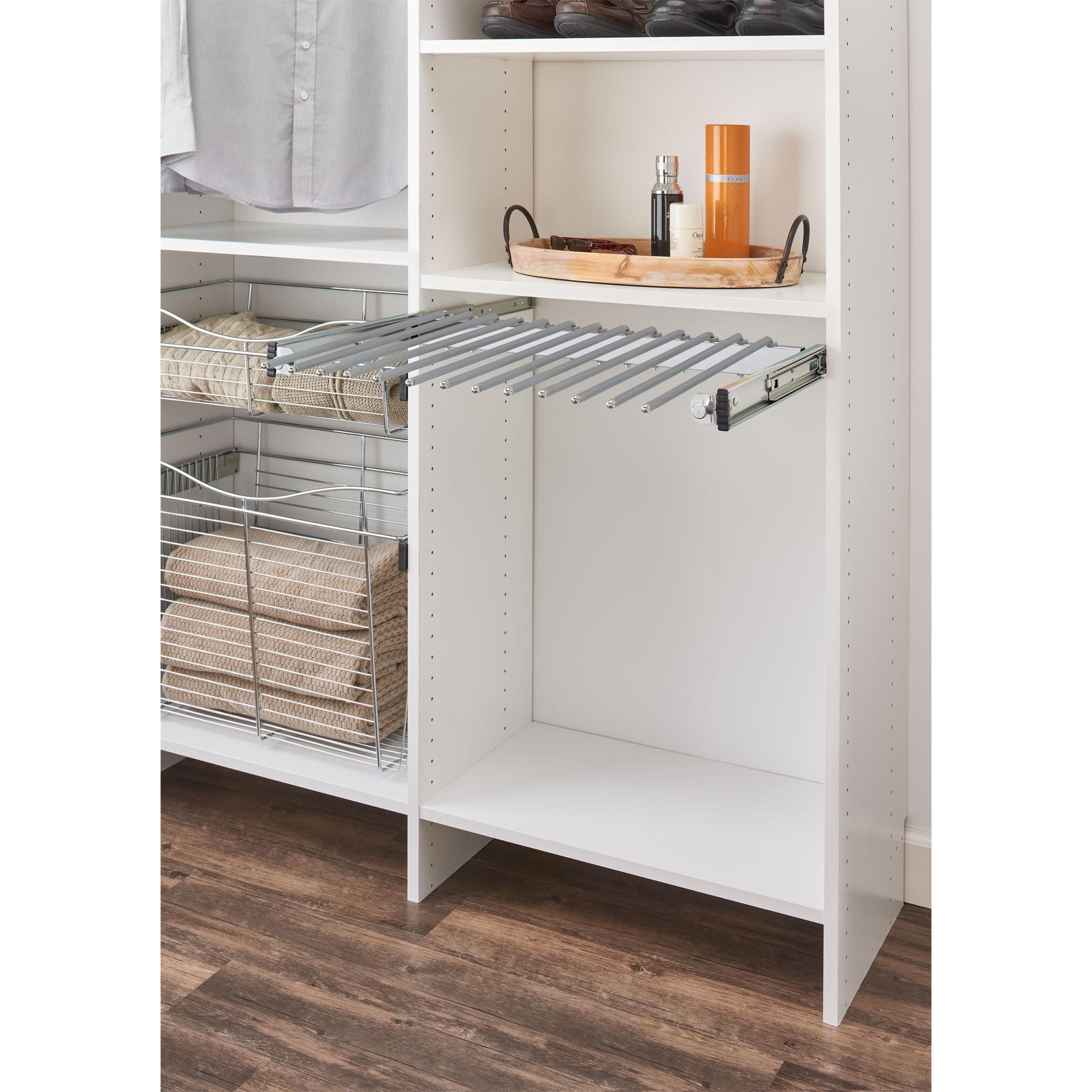 Rev-A-Shelf Pull Out Closet Wire Pant Rack, Chrome