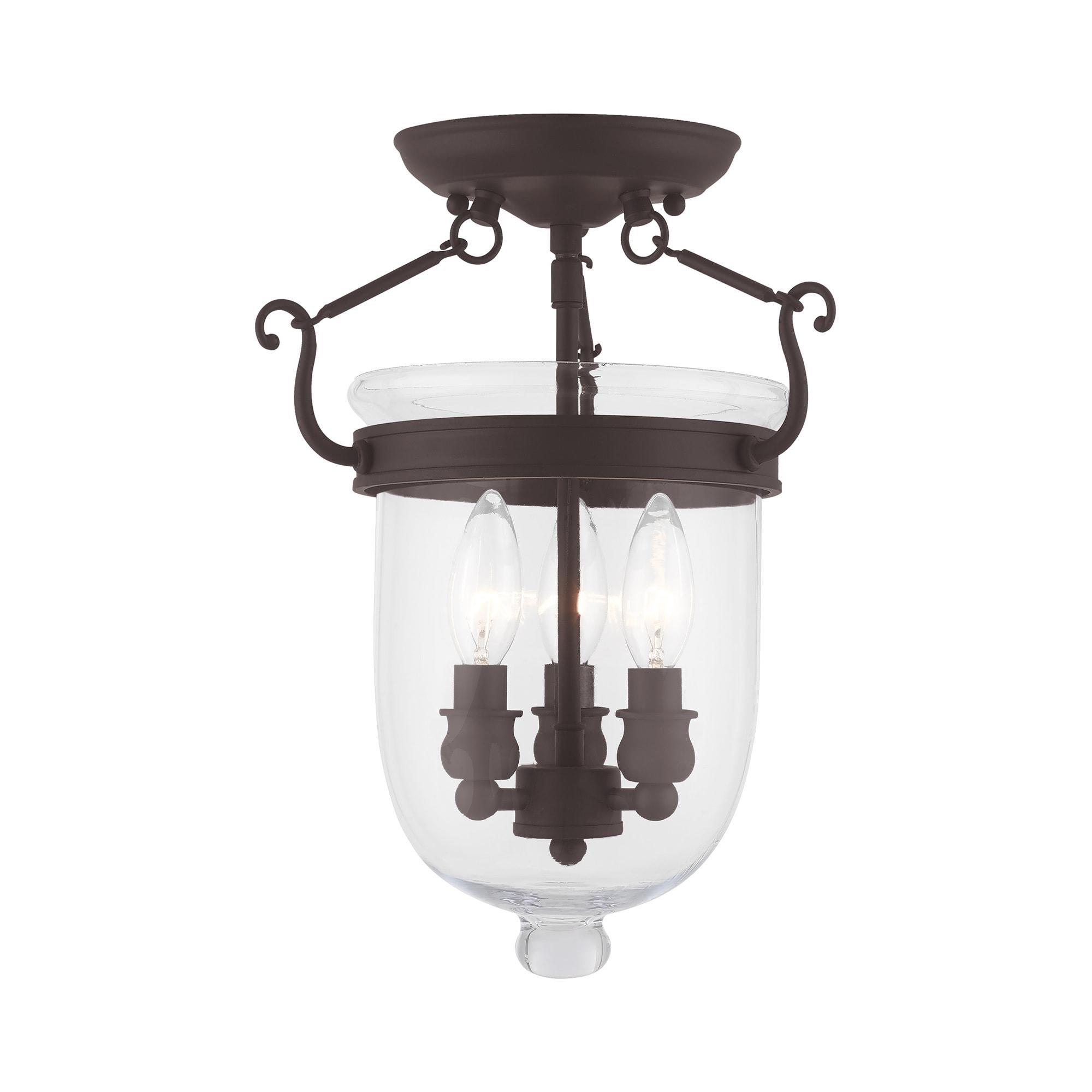 Livex Lighting Jefferson 3 - Light Flush Mount in  Bronze