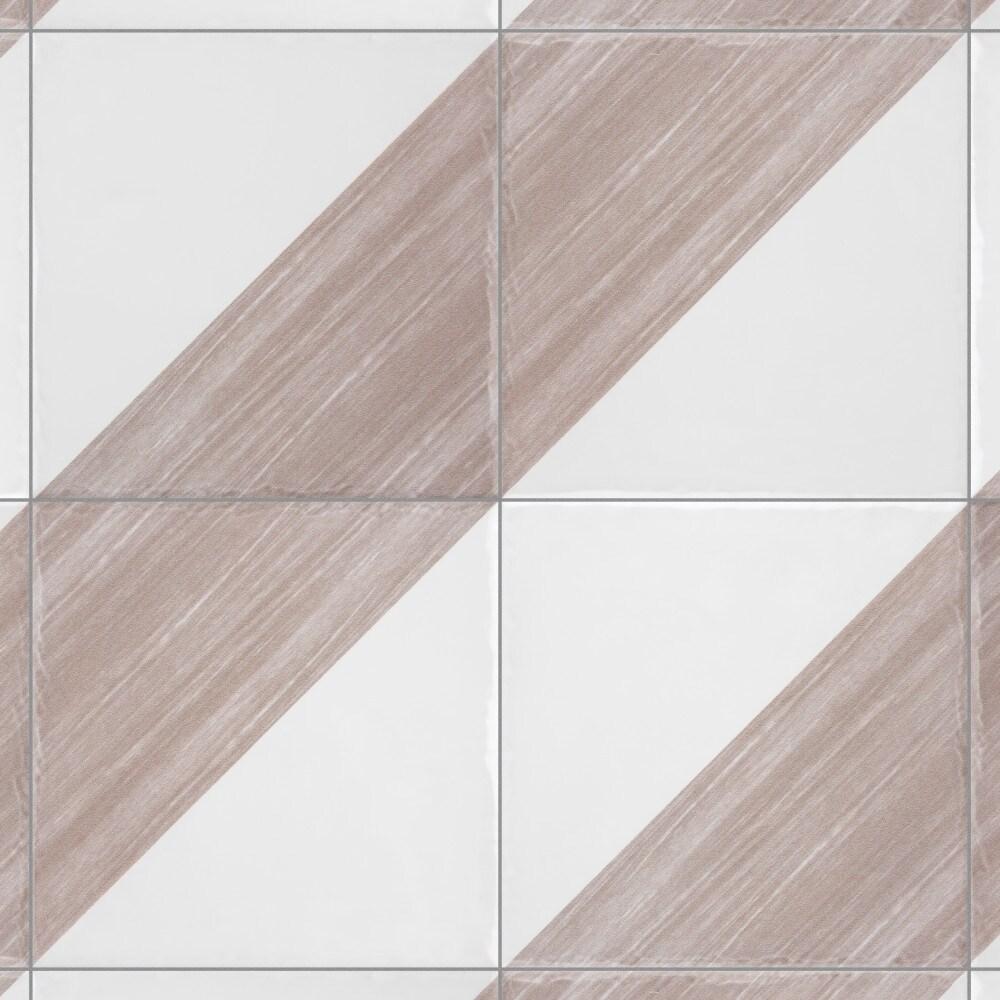 Triangle 6" x 6" Ceramic Patterned Wall Tile