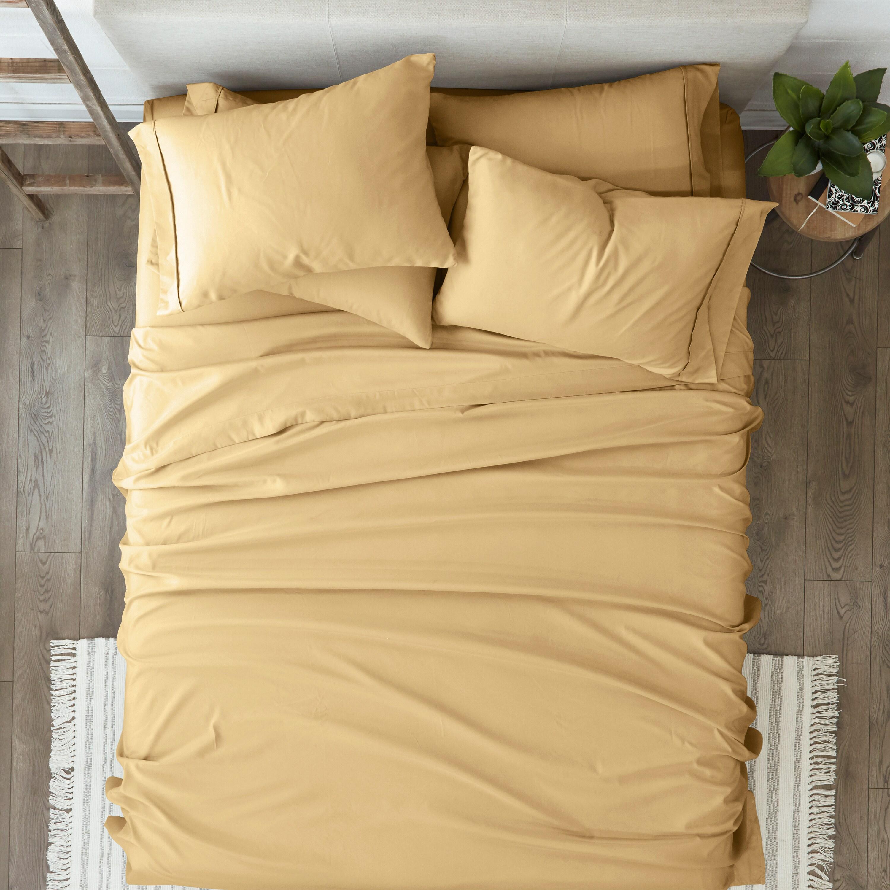 Gold Twin XL Deep Pocket Microfiber Sheet Set