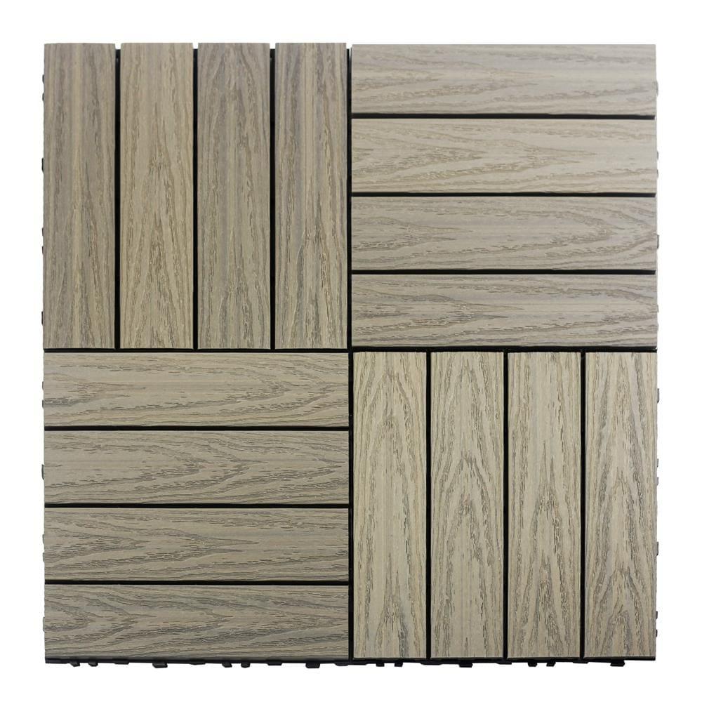 UltraShield Naturale Composite 12" x 12" Interlocking Deck Tile