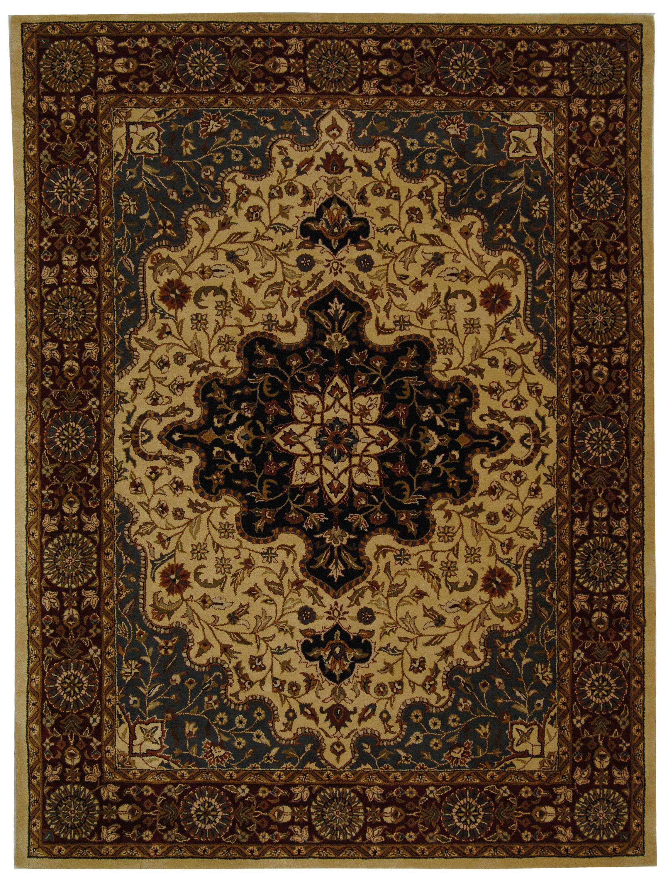 Heritage HG760 Hand Tufted Area Rug - Ivory/Red - 8'3"x11' - Safavieh.