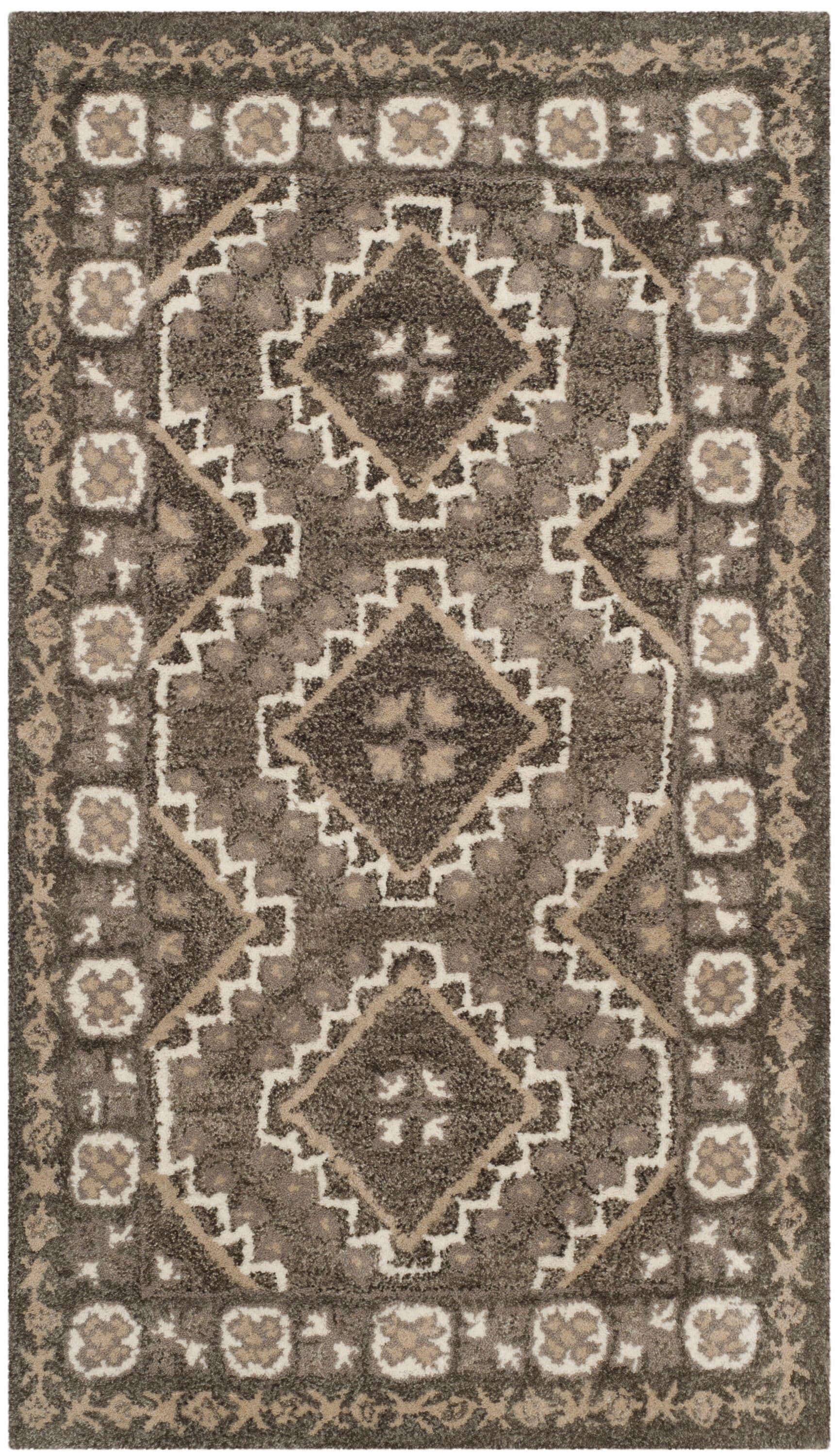 Bella BEL672 Hand Tufted Accent Rug - Brown/Taupe - 2'6"x4' - Safavieh.