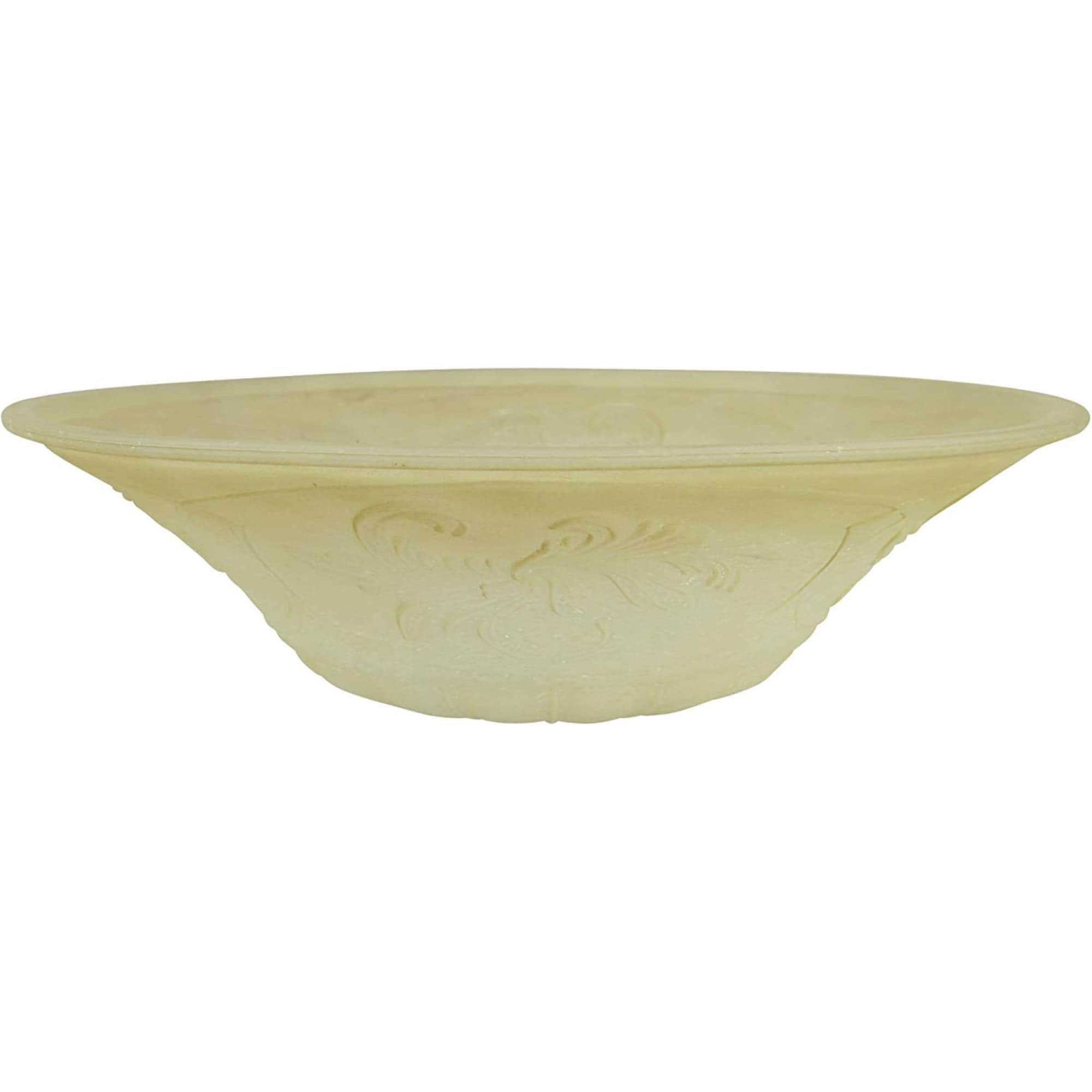 Amber 23093-01A Transitional Style Replacement Torchiere Glass Shade, 4-1/2" Height X 15-5/8" Diameter