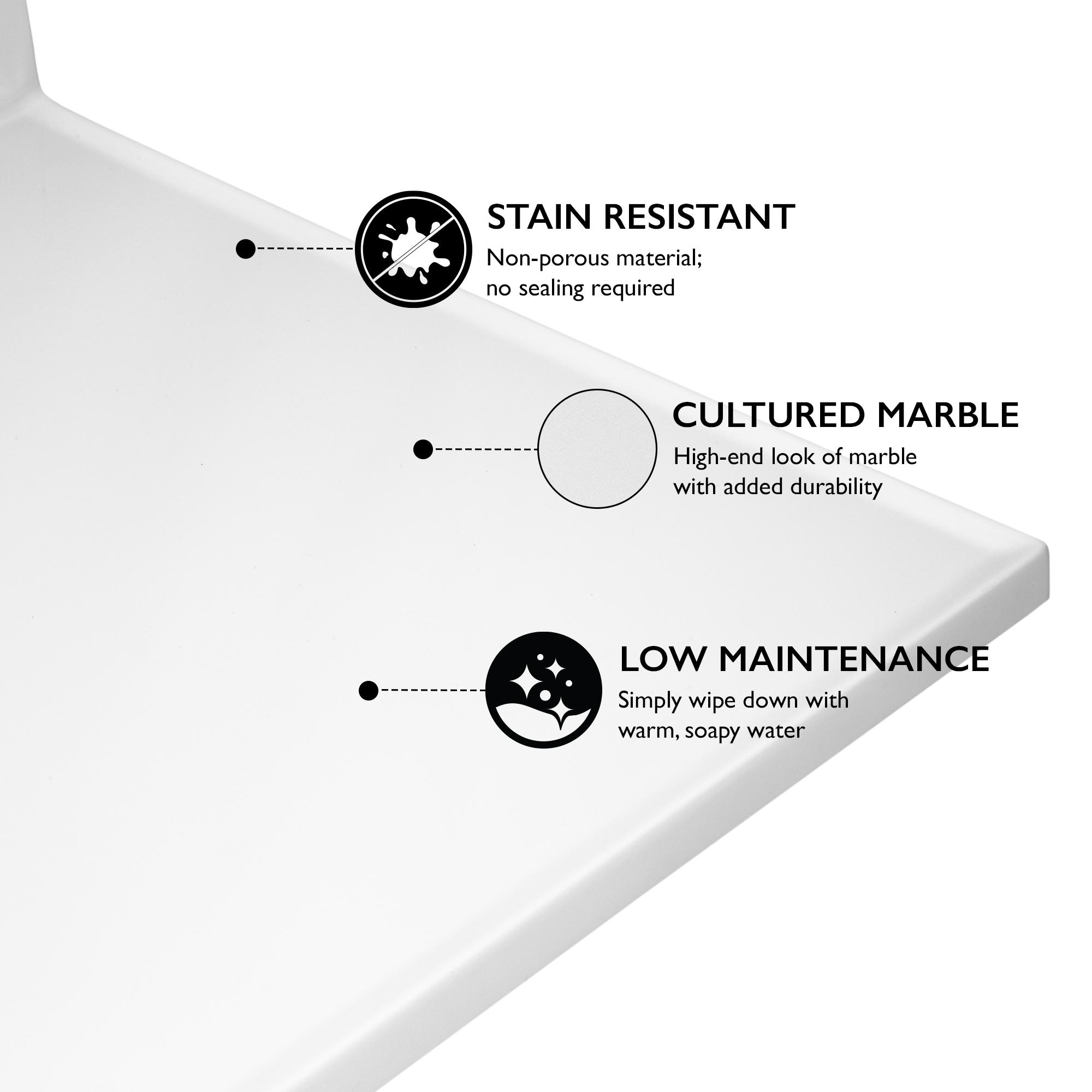 Design House Cultured Marble Vanity Top with Backsplash & Reviews | Wayfair