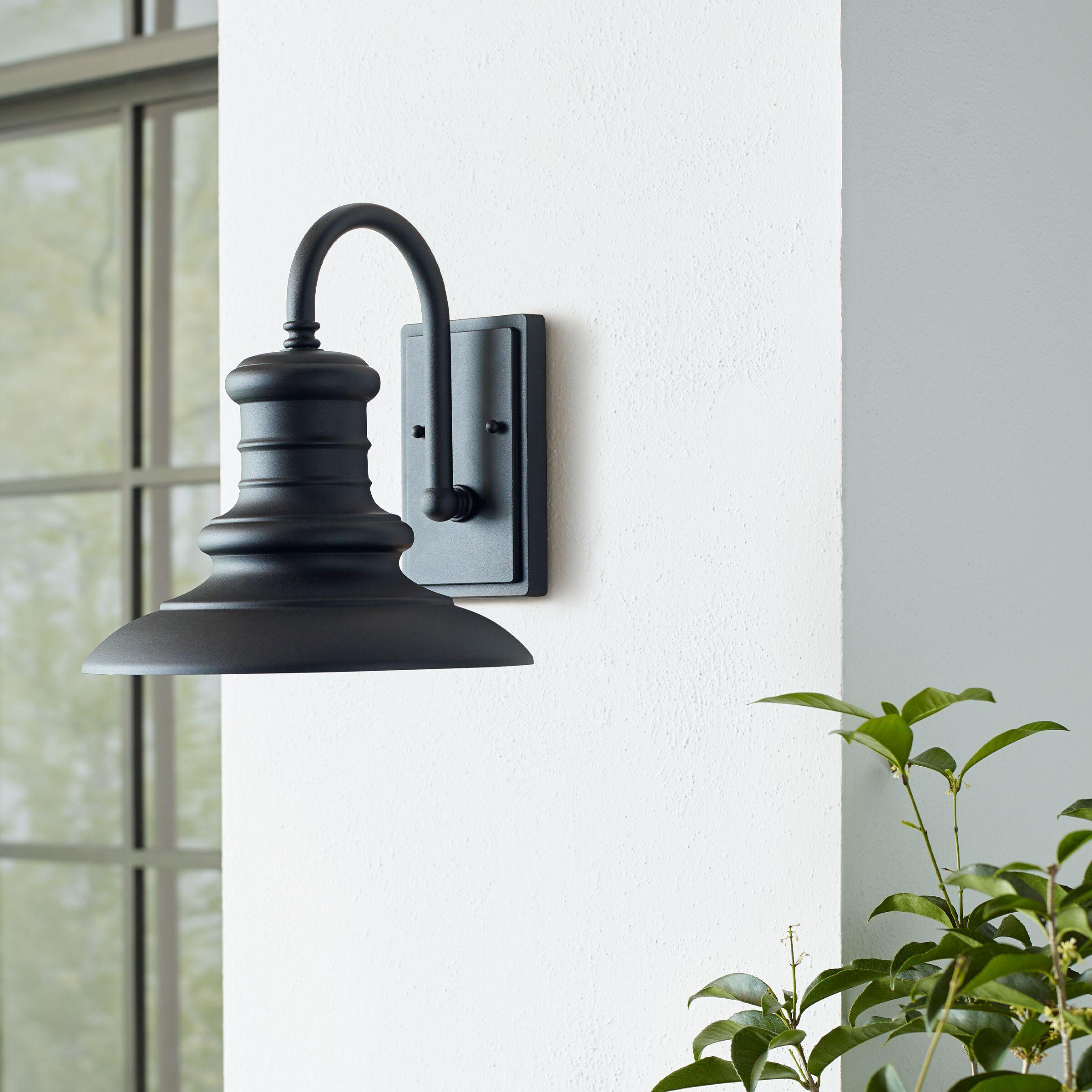 Generation Lighting Redding Station 12 1/2" High Black Outdoor Wall Light