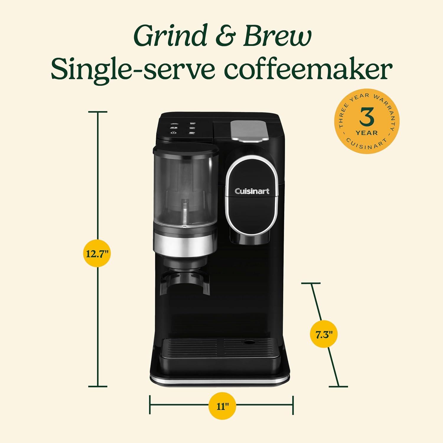 Cuisinart ® Grind & Brew ™ Single-Serve Coffee Maker